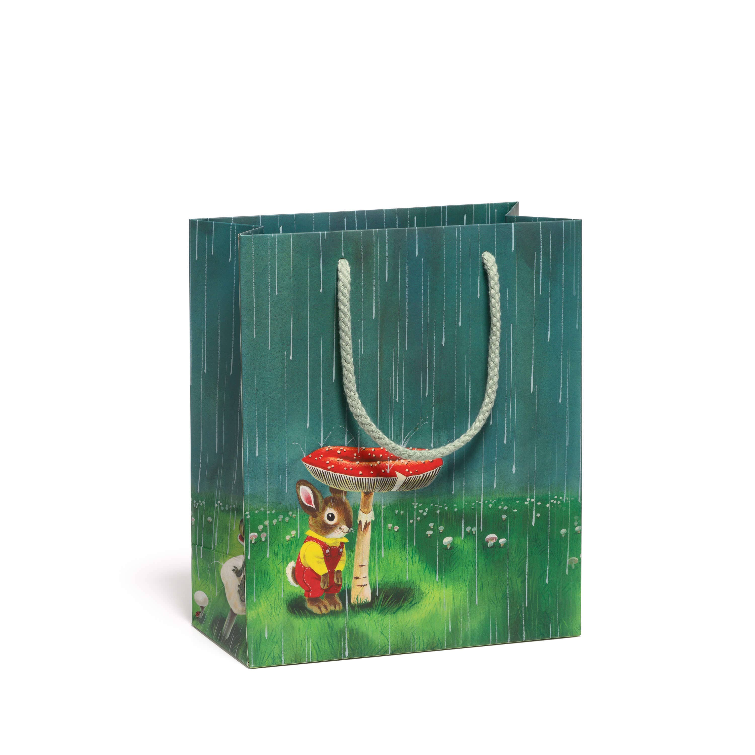 Bunny and Mushroom medium gift bag