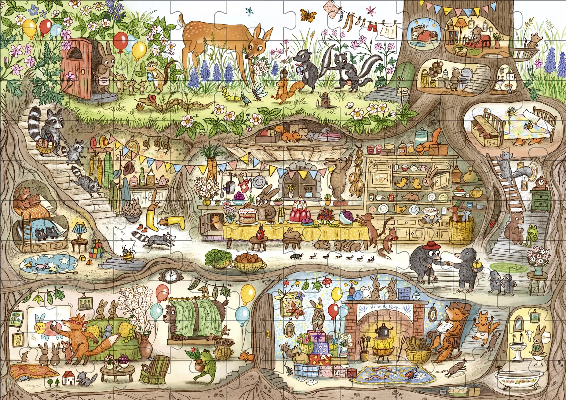 Bunny's Birthday Puzzle: A Magical Woodland 100pcs - Image 2