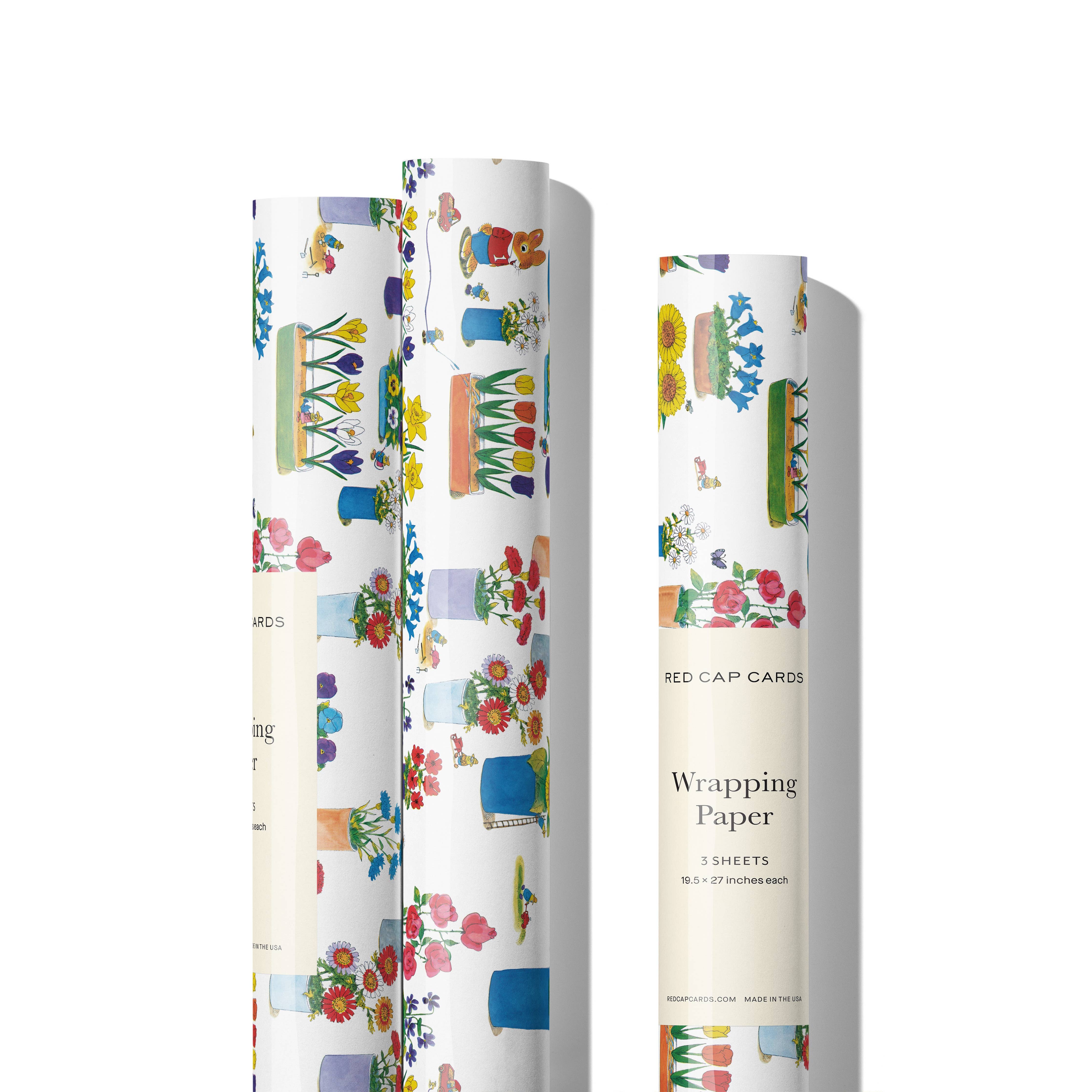 Busytown Flowers wrapping paper (roll or sheet) - Image 2
