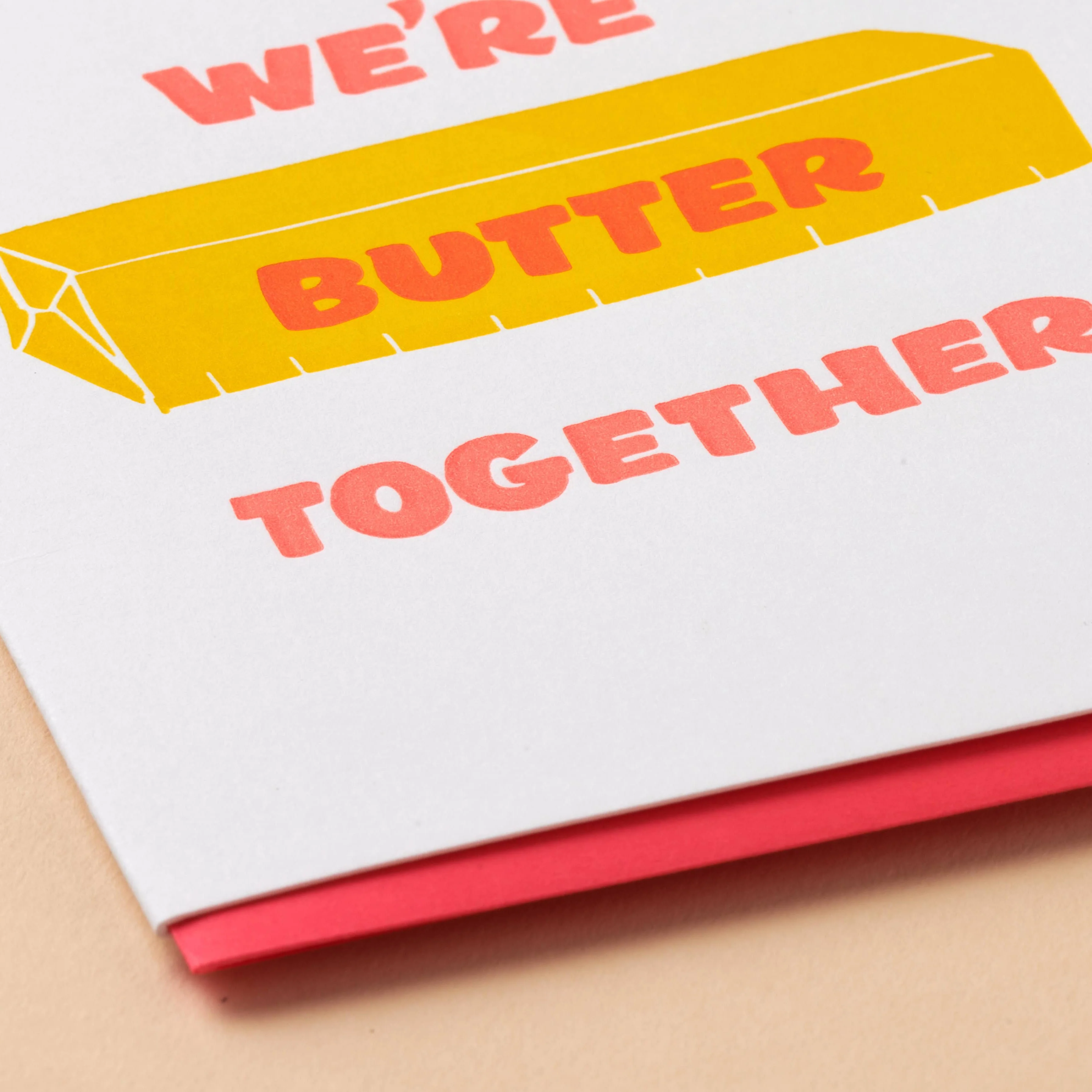 Butter Together Letterpress Card - Image 2