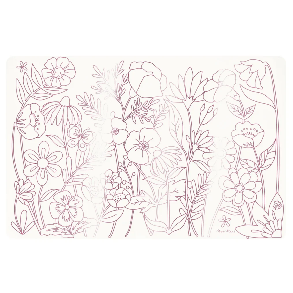 Butterflies & Flowers Colouring Placemats -pk8 - Image 2