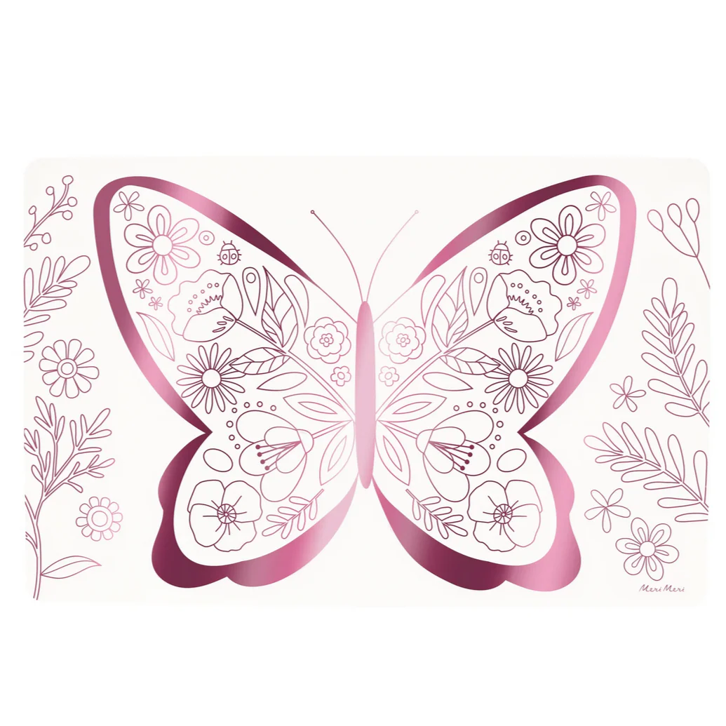 Butterflies & Flowers Colouring Placemats -pk8 - Image 3