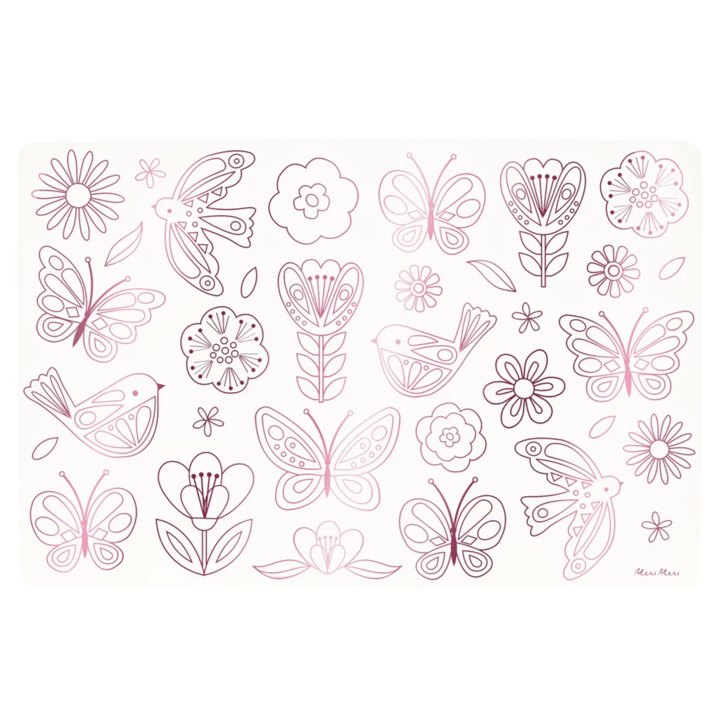 Butterflies & Flowers Colouring Placemats -pk8 - Image 5
