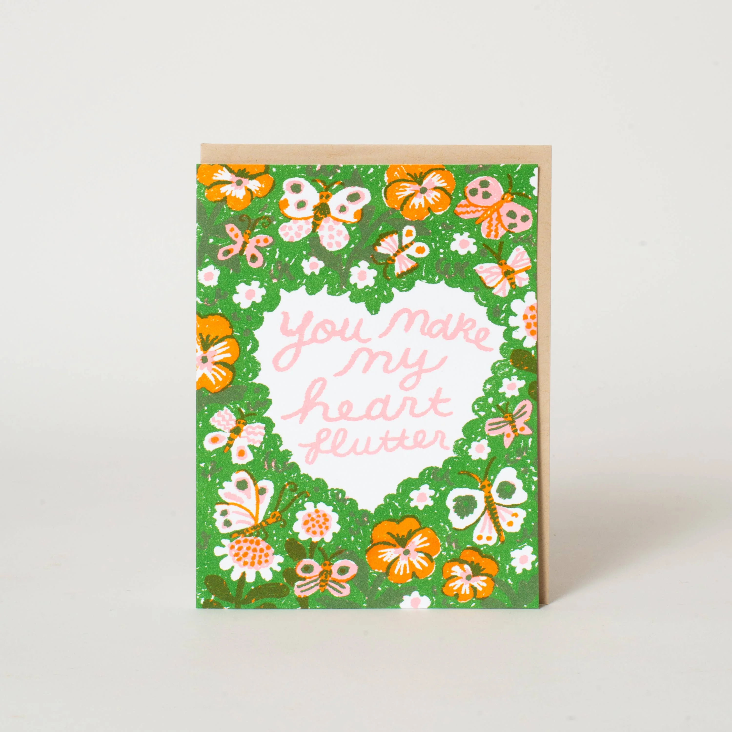 Butterfly Love Letterpress Greeting Card - Phoebe Wahl