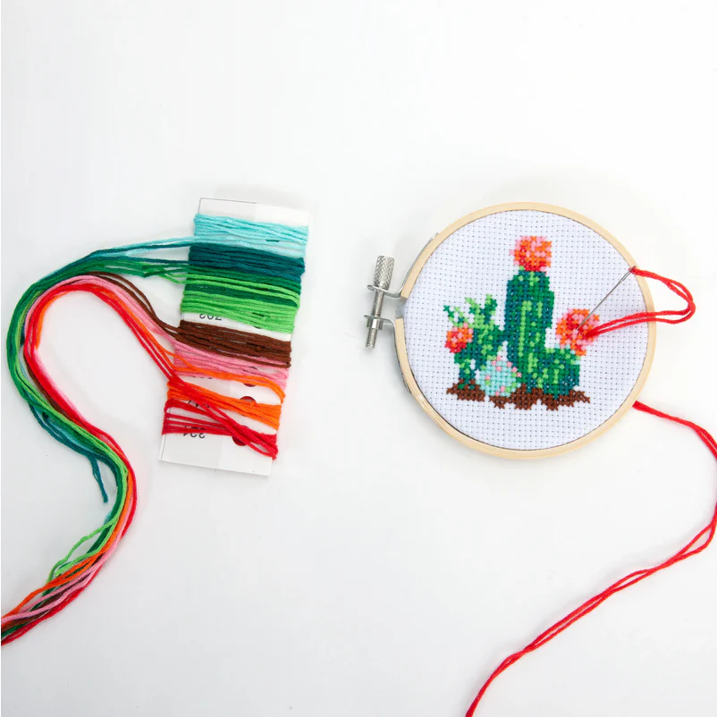 Cactus Mini Cross Stitch Embroidery Kit - Image 2