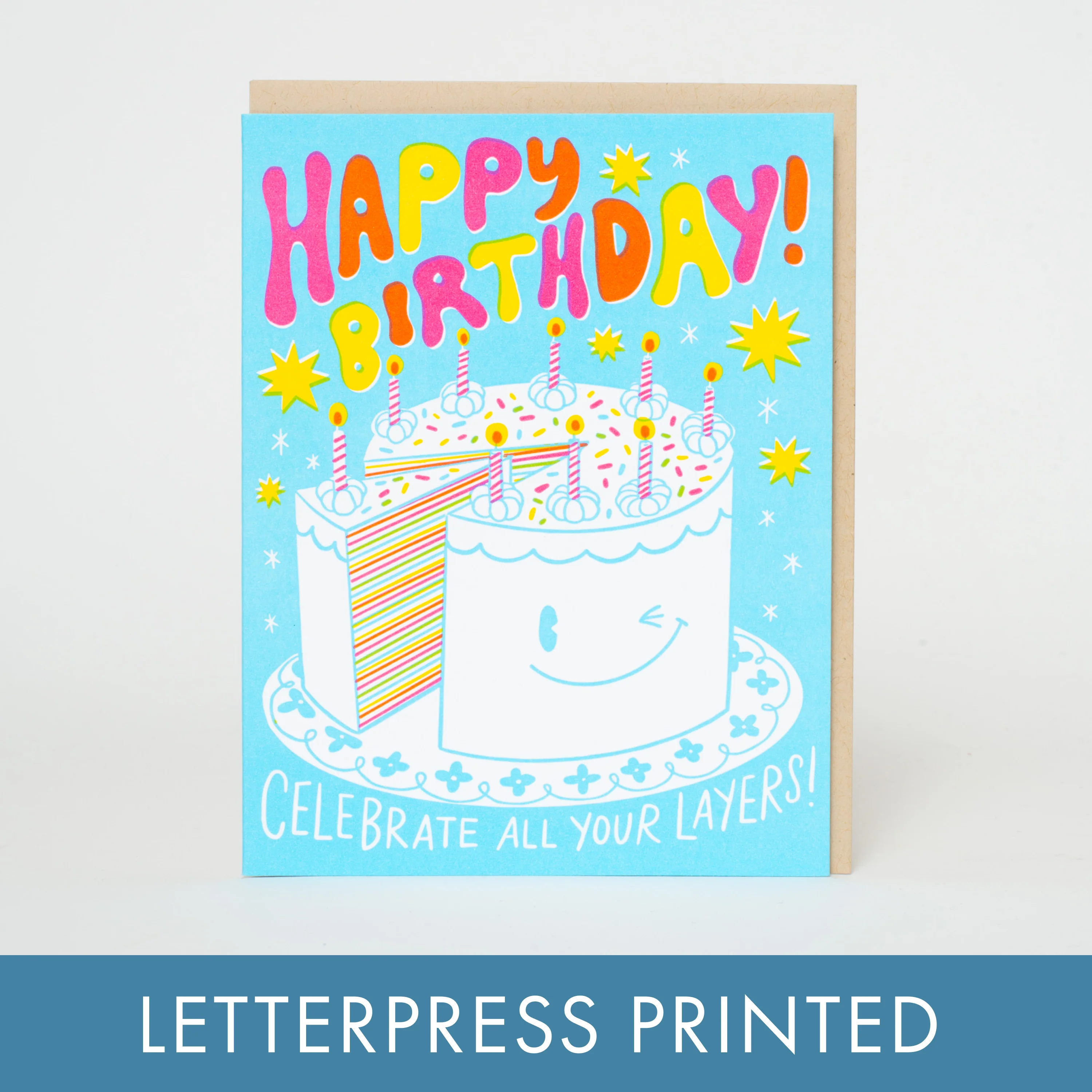 Cake Layers Letterpress Card - Image 2