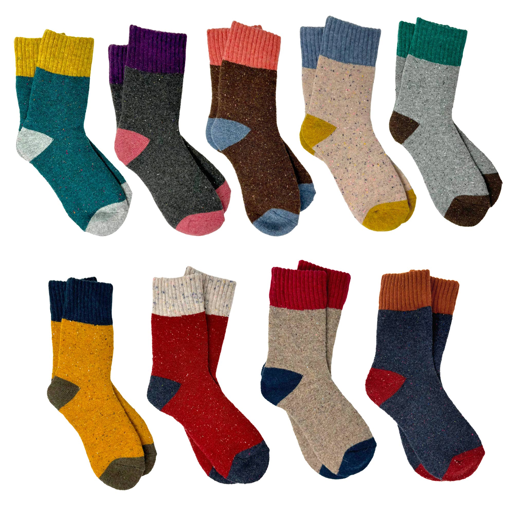 Camila Cozy Knit Colorblock Socks