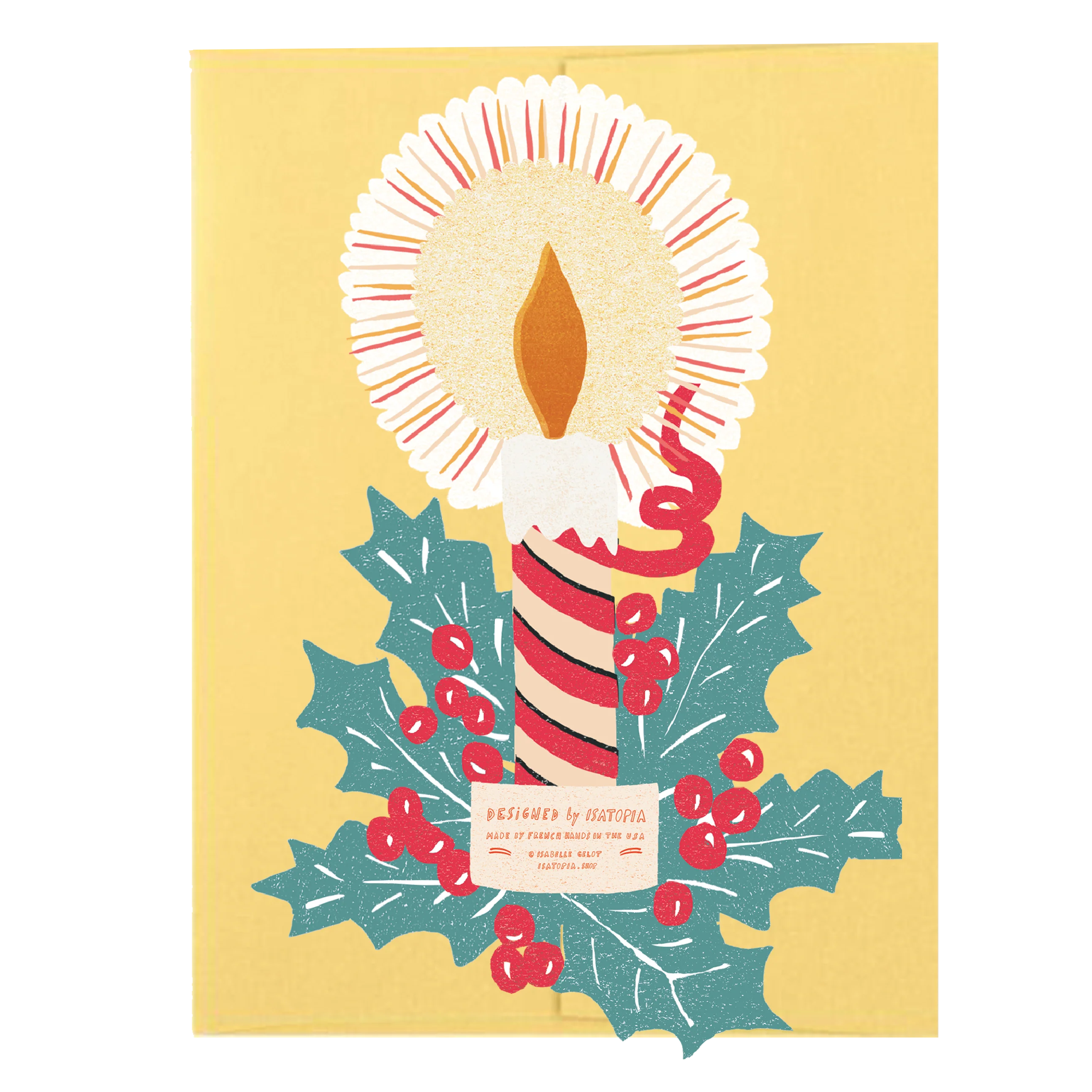 Candle Die Cut Card - Jingle Bells Collection - Image 2