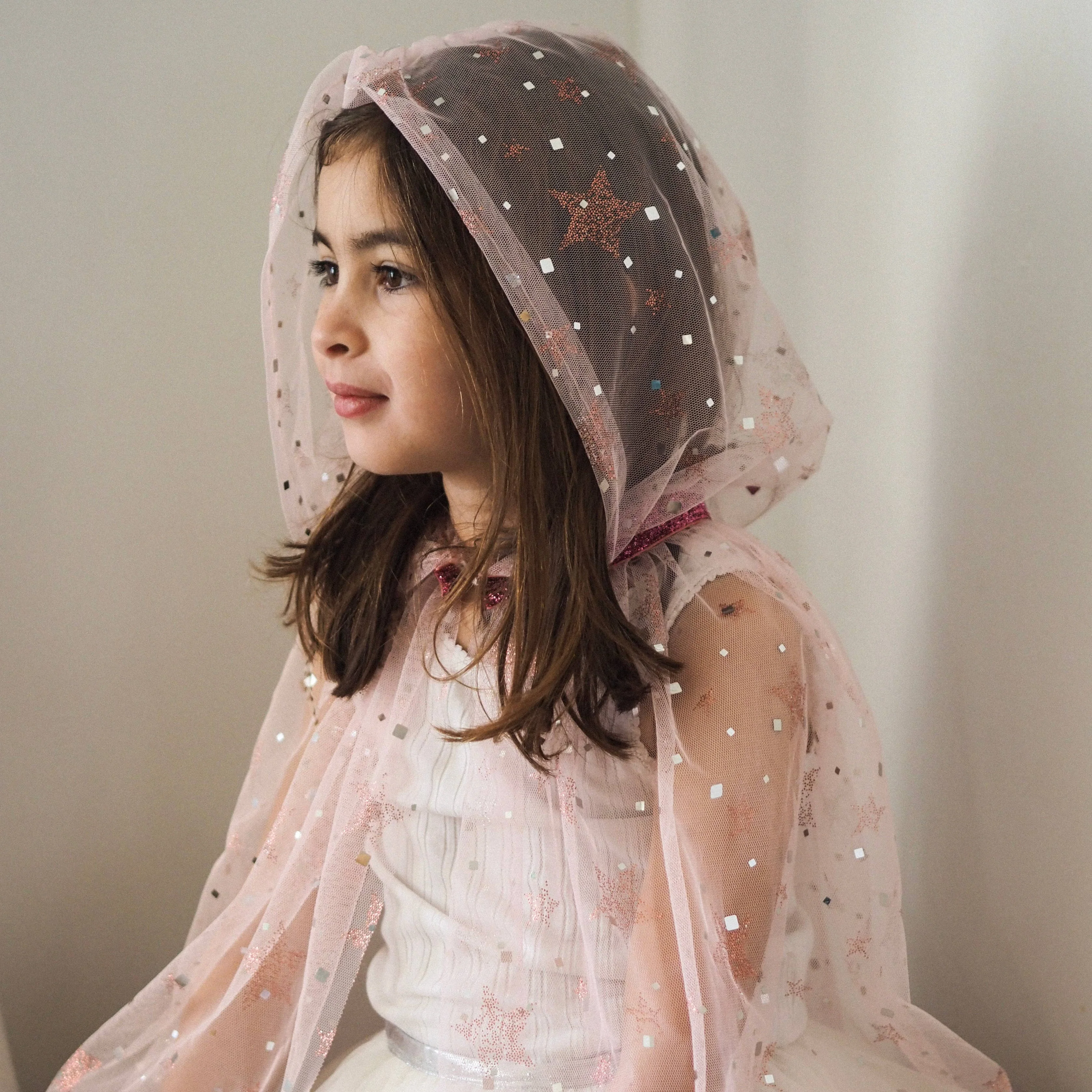 Cape Alix with pink glitter star