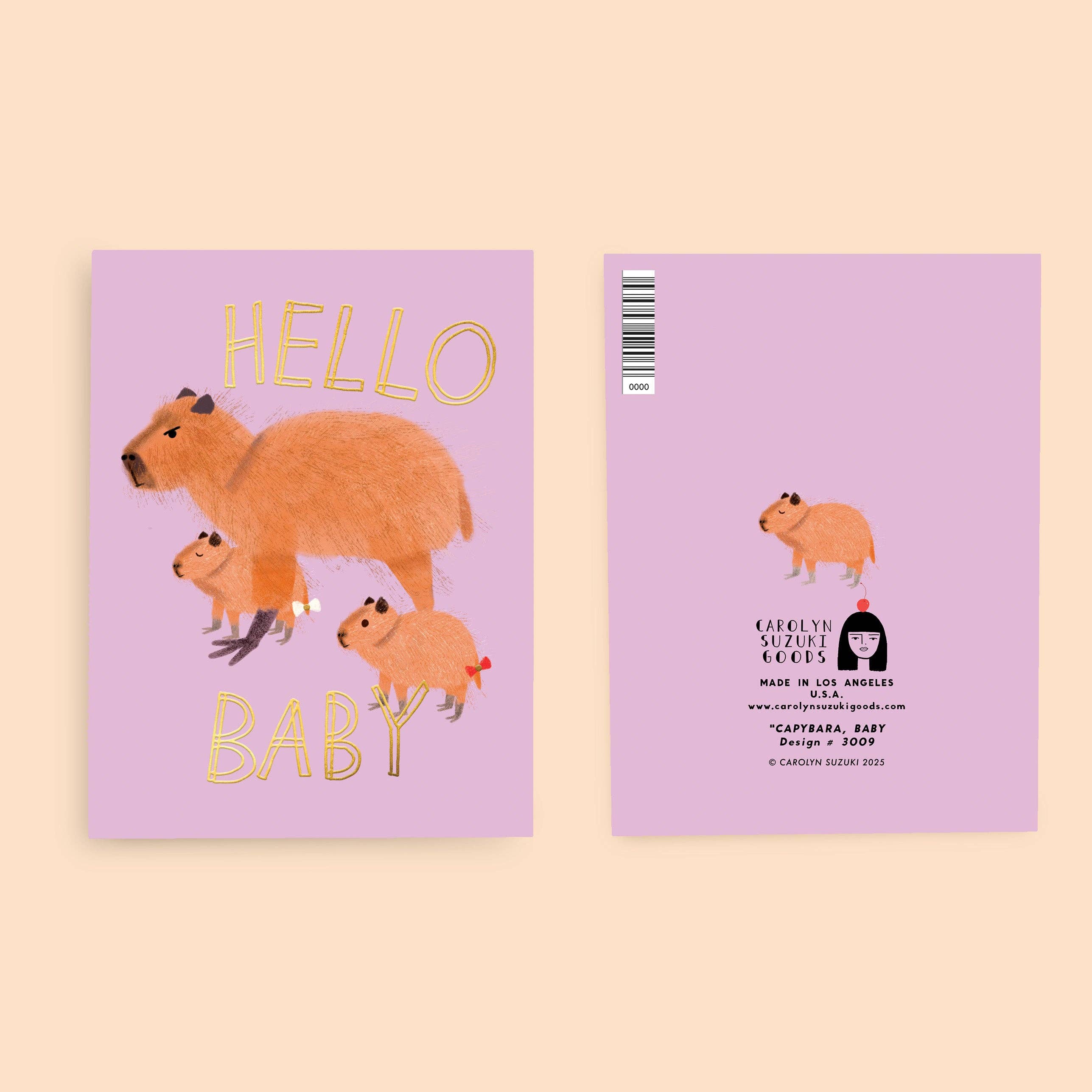CAPYBARA BABY - Baby Card - Image 2