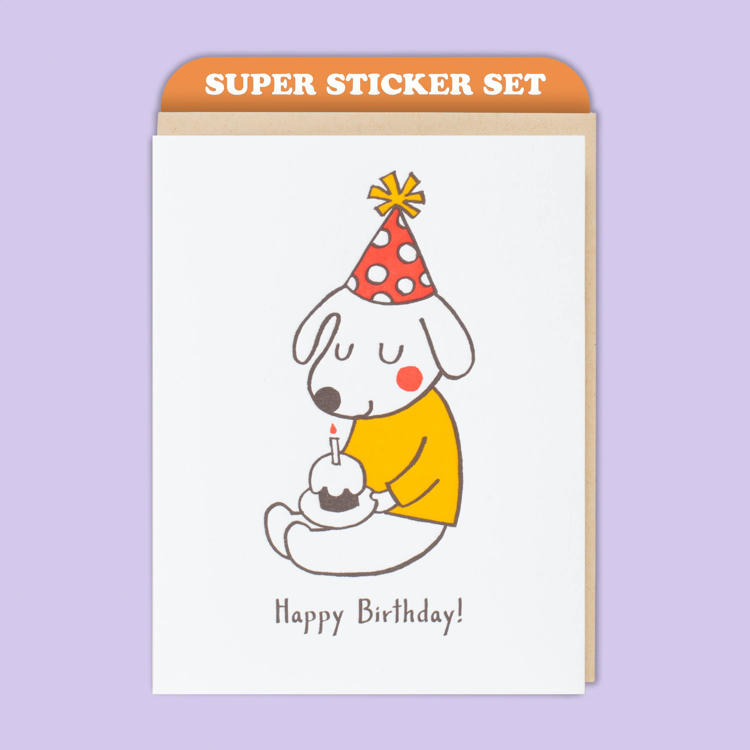 Card & Sticker Sheet Set - Birthday Dog - Image 3