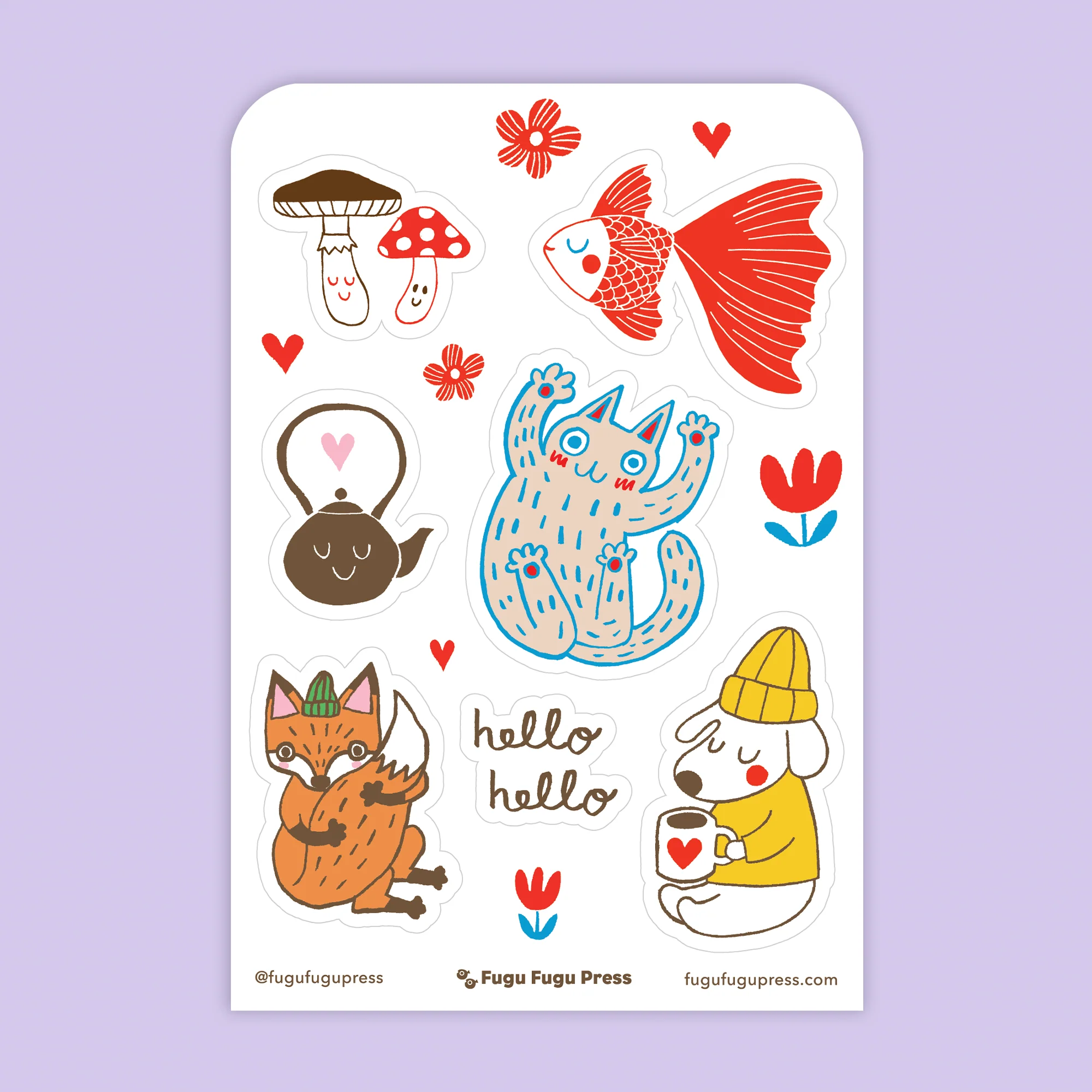 Card & Sticker Sheet Set - Cat Confetti Bday - Image 2