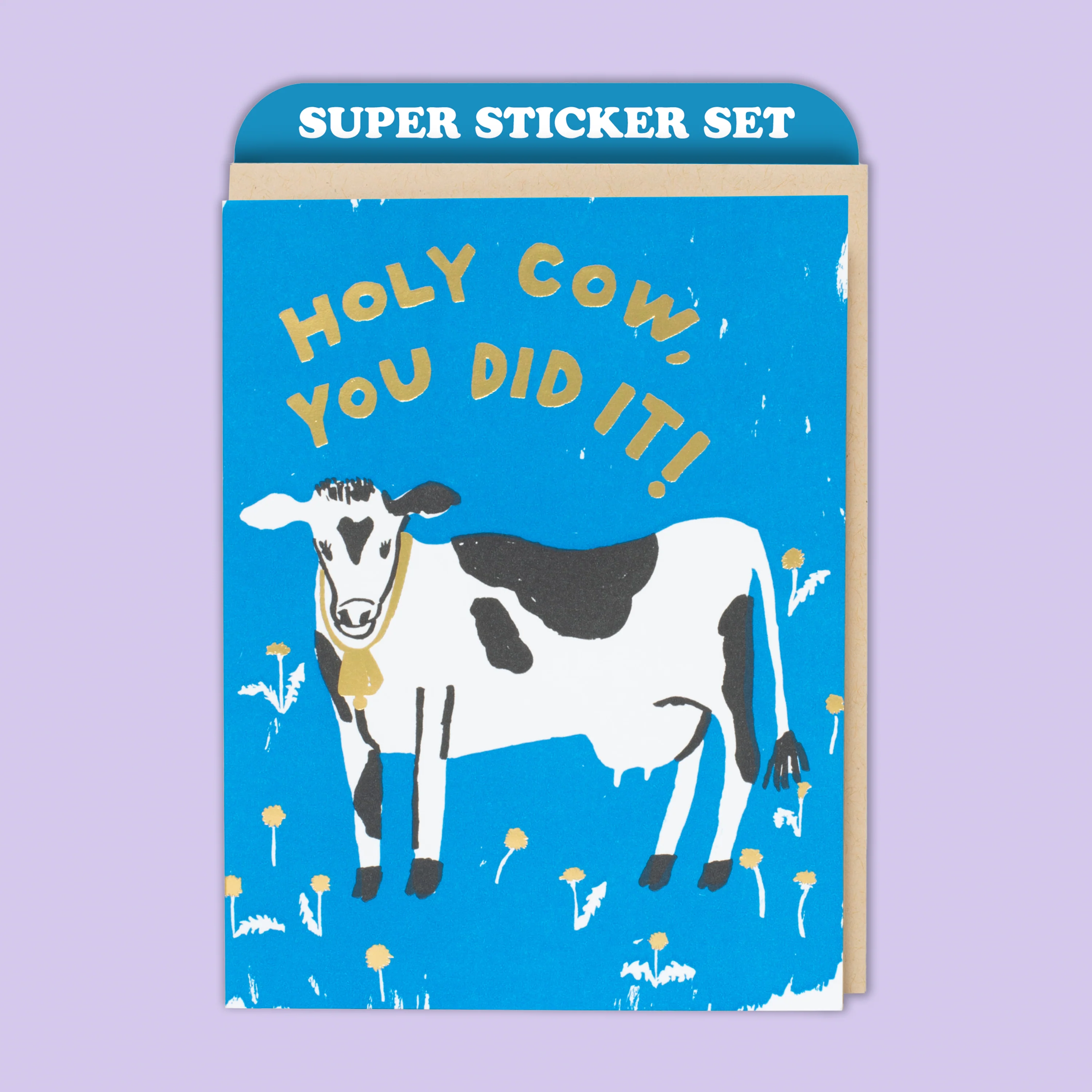 Card & Sticker Sheet Set - Holy Cow Congrats - Image 2