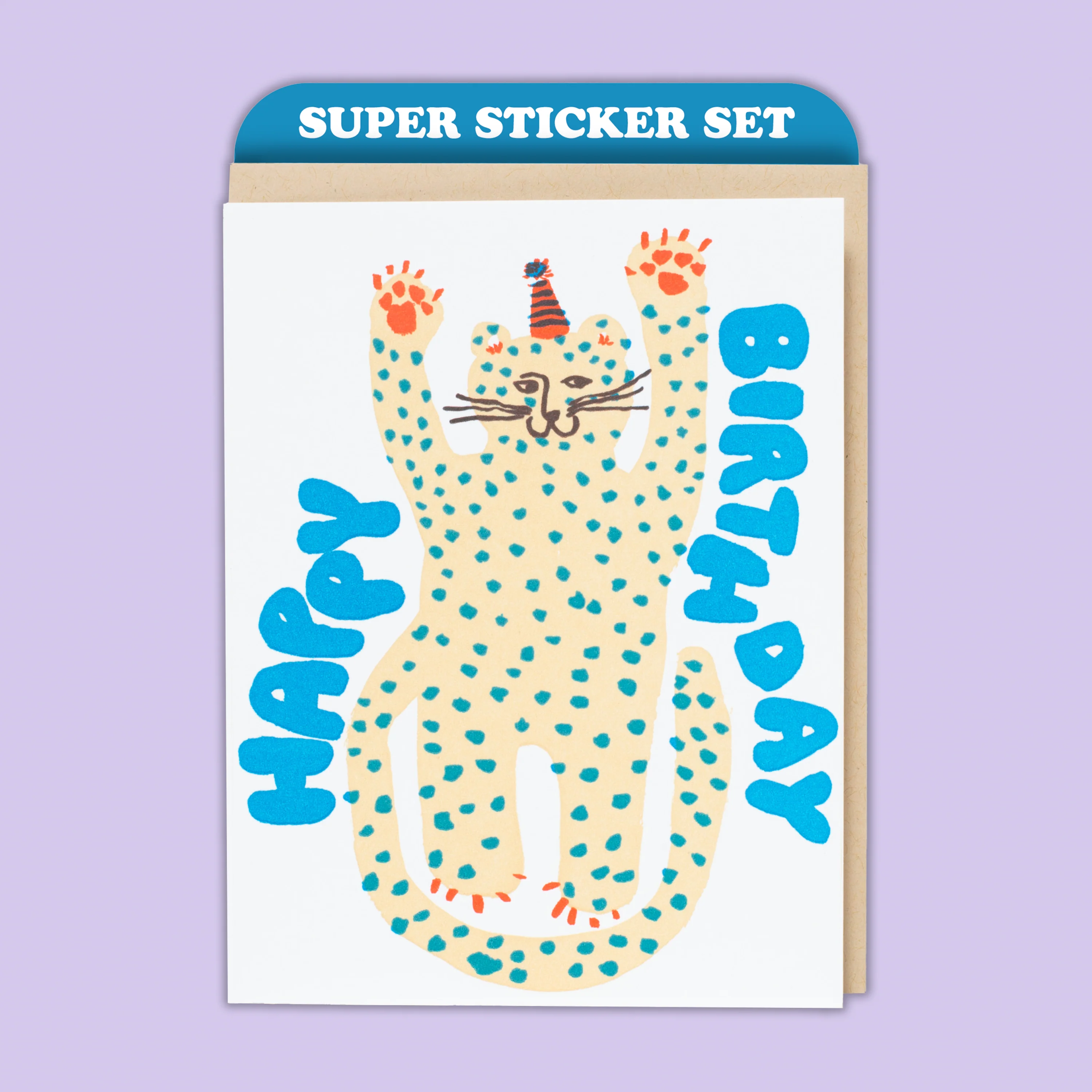 Card & Sticker Sheet Set - Party Cheetah Bday - Image 3