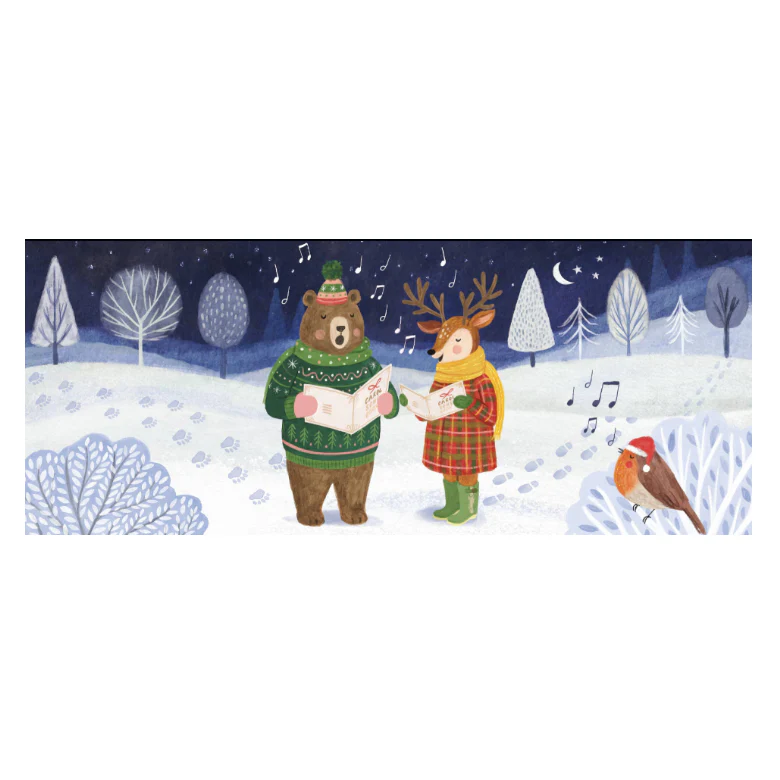 Caroling Critters Woodland Pop-up Christmas Card with Sound - Image 2