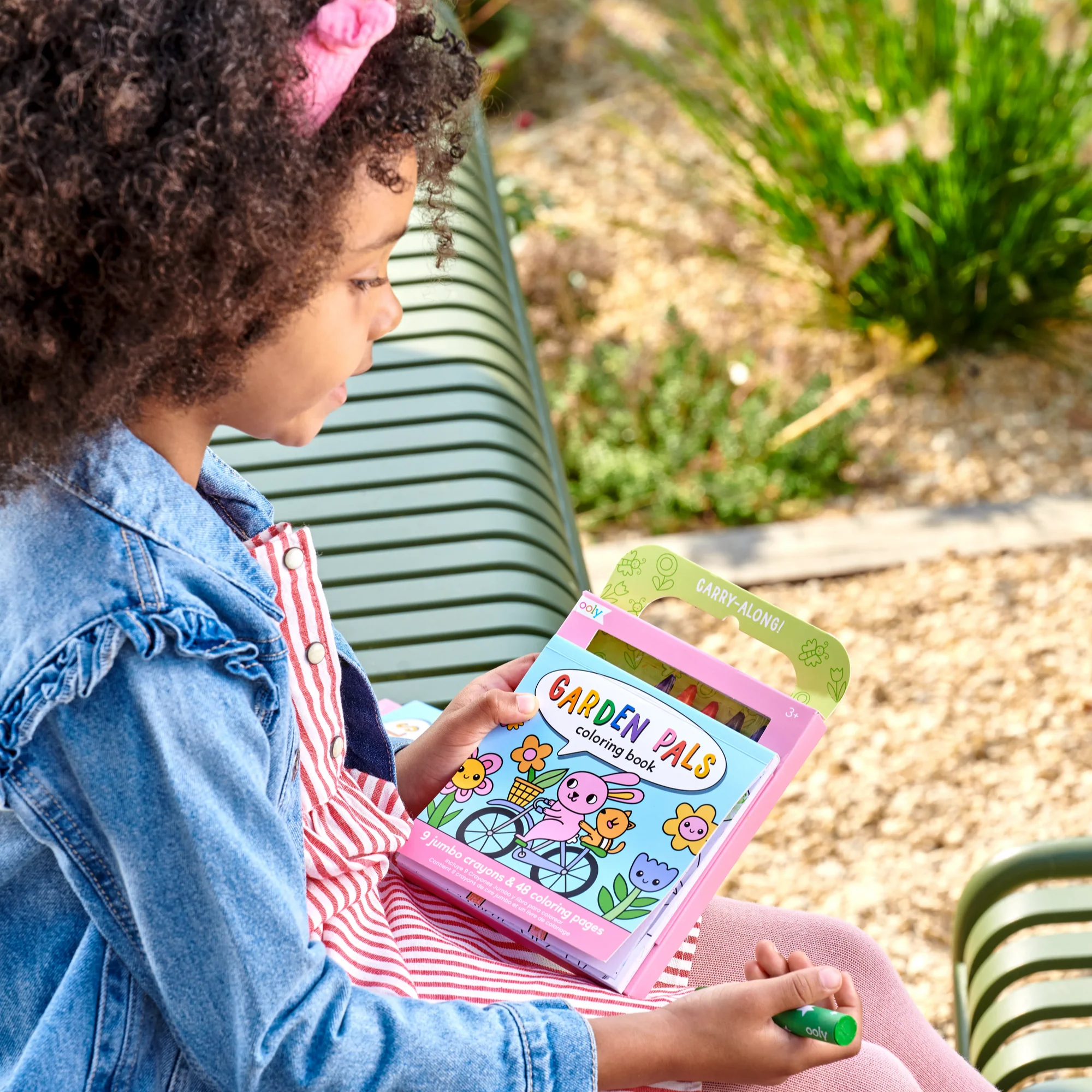 Carry Along! Coloring Book and Crayon Set - Garden Pals - Image 3