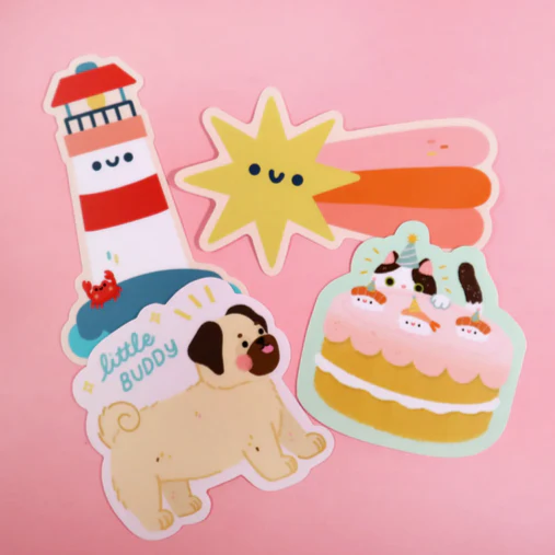 Cat Birthday Sticker -Vica Lew - Image 3