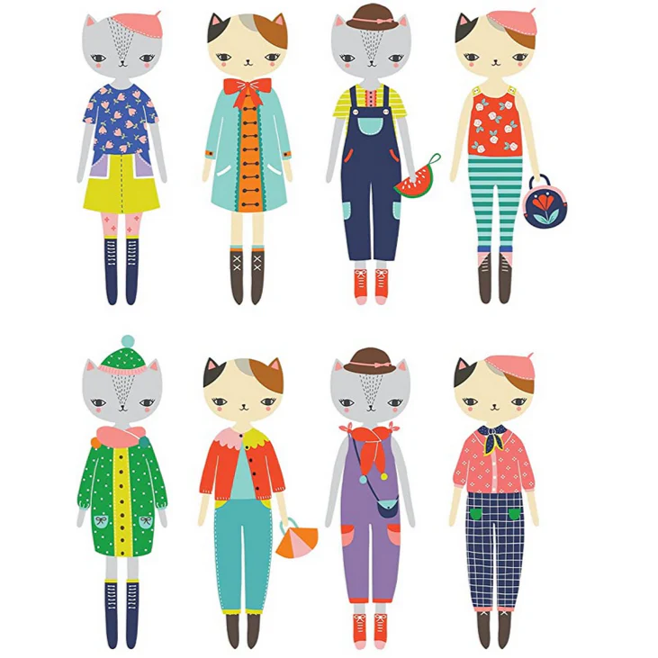 Cat Fashion Magnetic Figures - Image 2