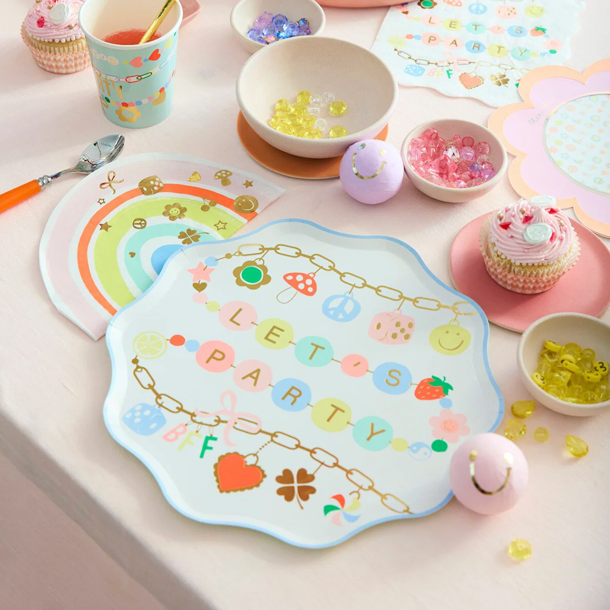 Charm Party Rainbow Napkins (x16) - Image 2