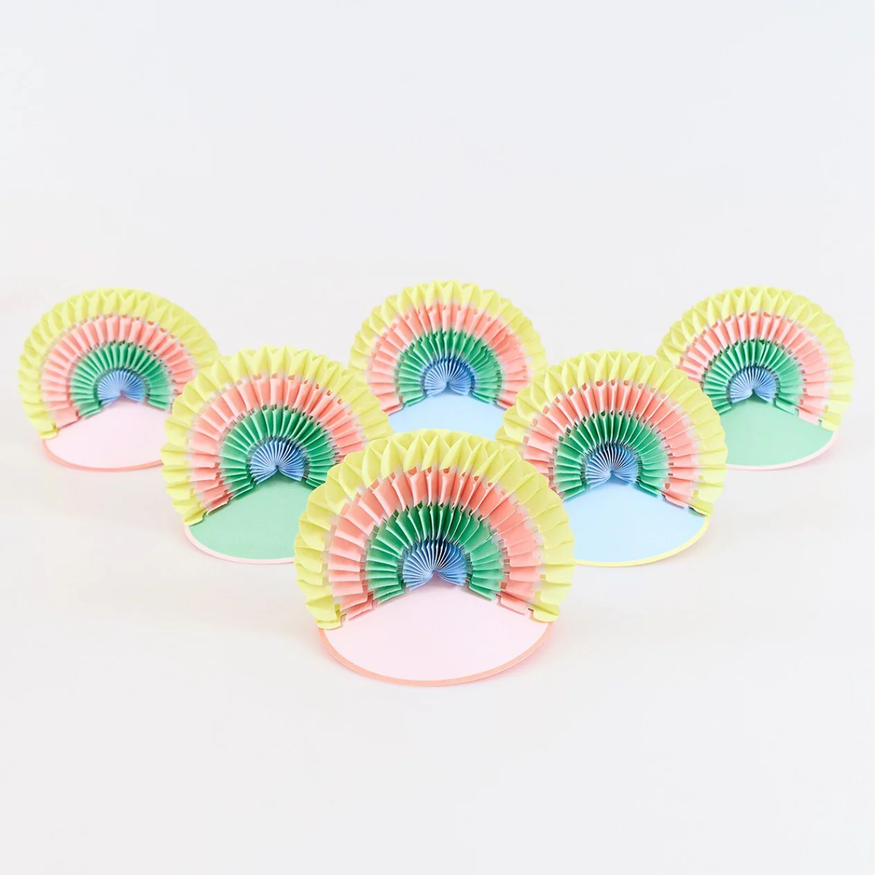 Charm Party Rainbow Party Hats (x6)
