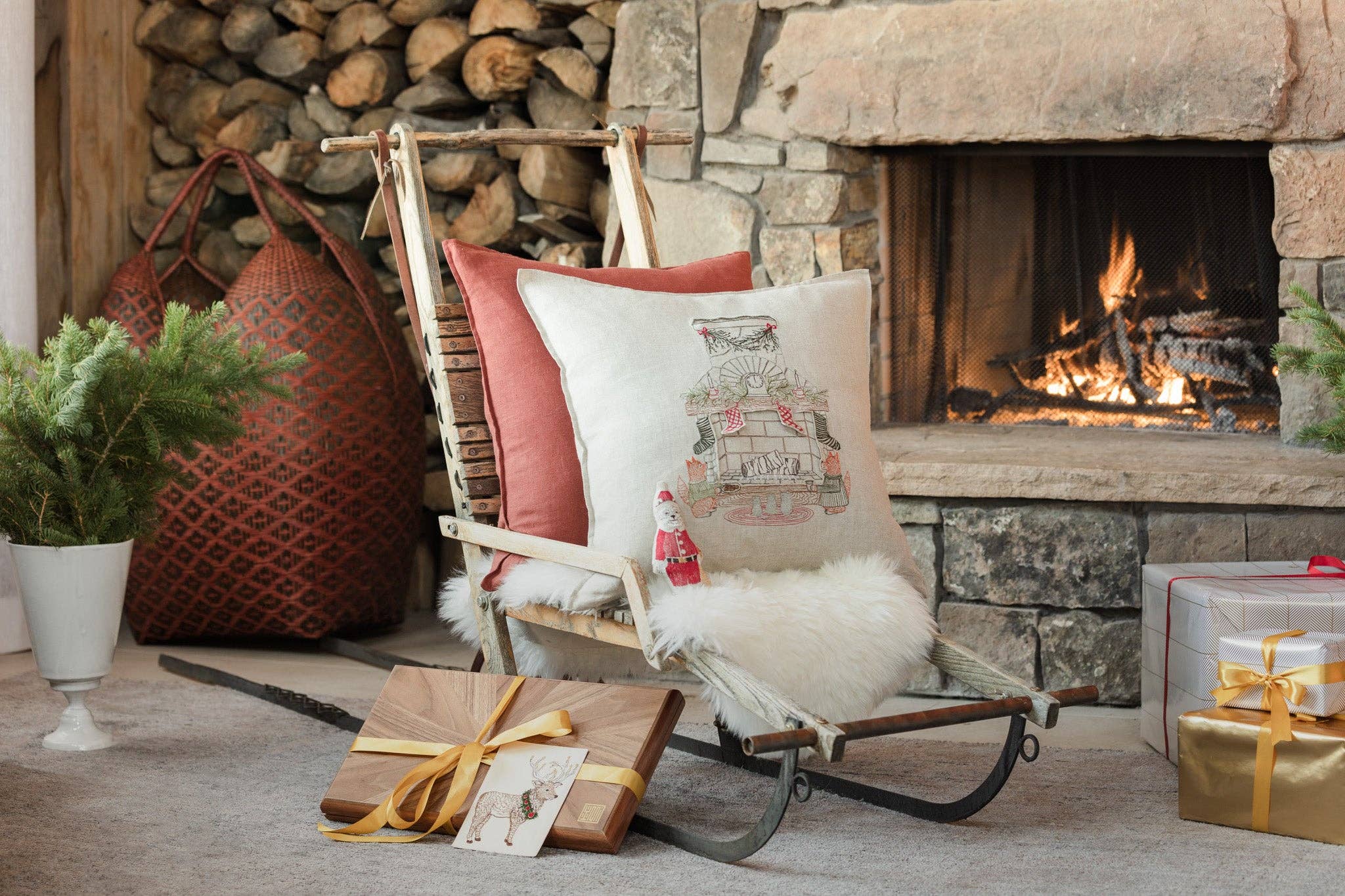 Chimney Santa Pocket Pillow - Image 6