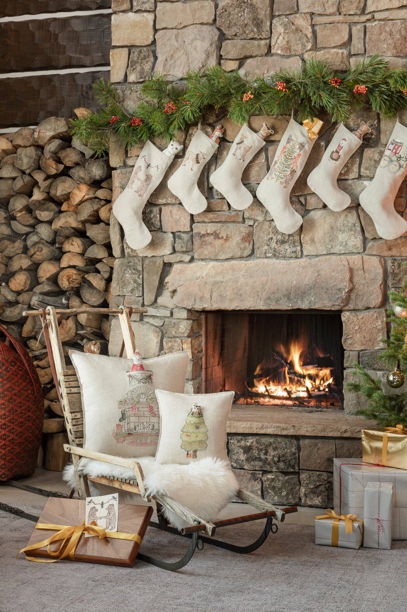 Chimney Santa Pocket Pillow - Image 7