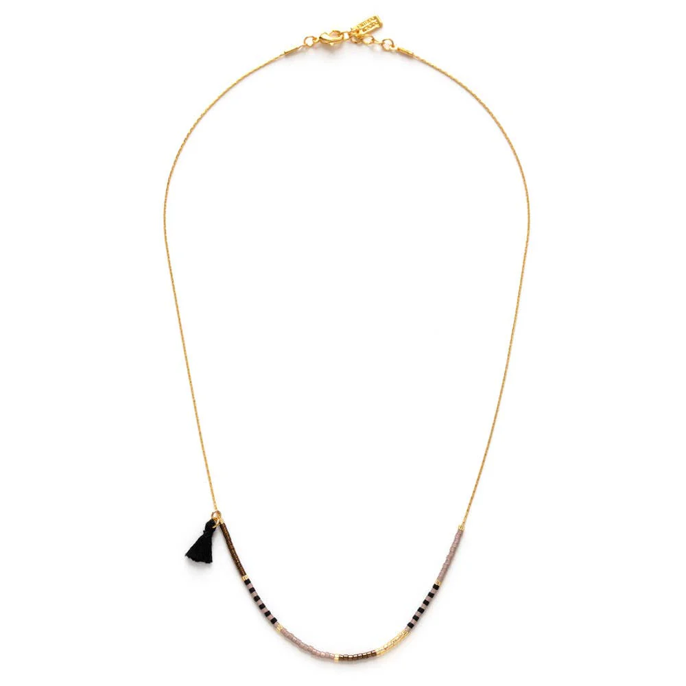 Chocolate- Japanese Seed Bead Necklace - Image 3