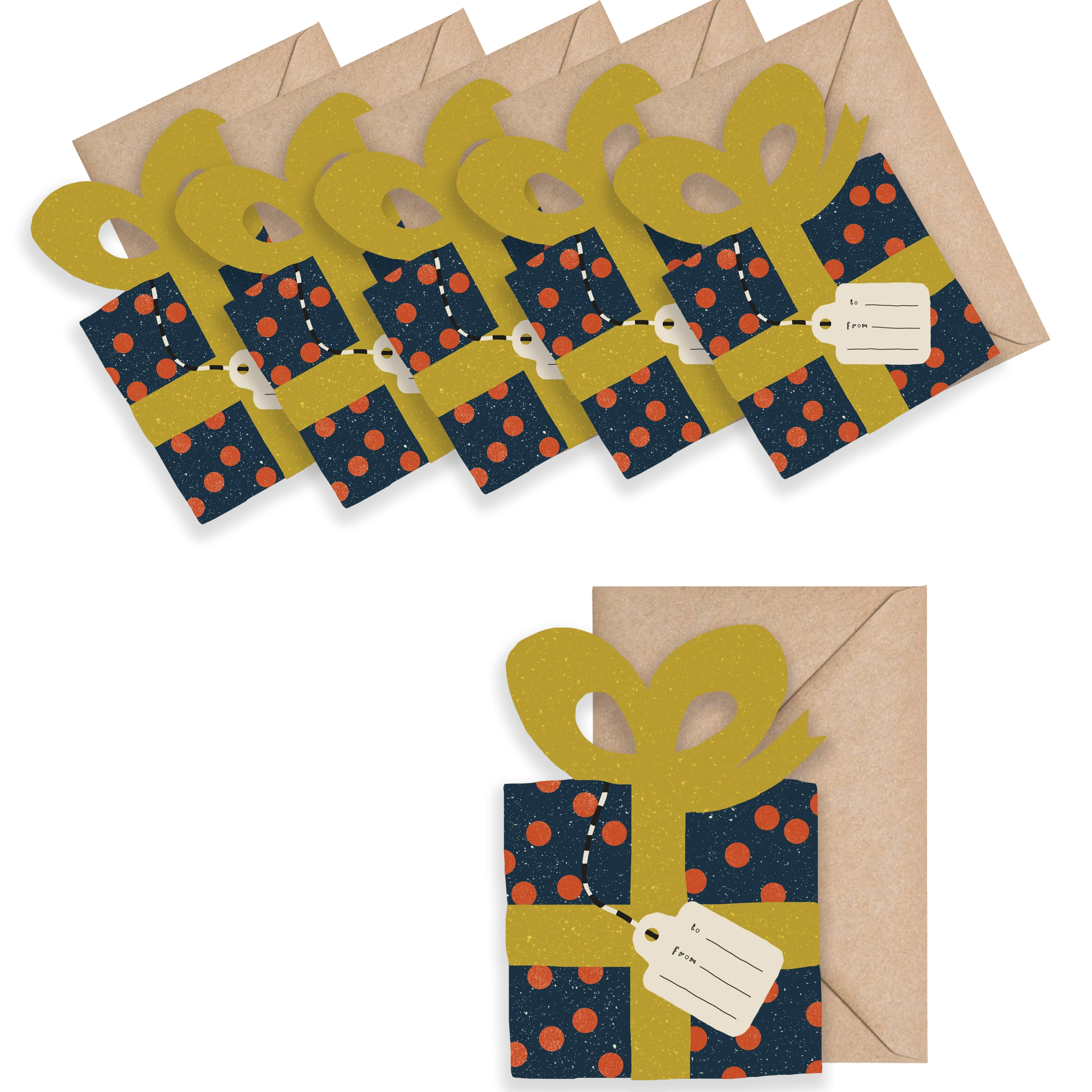 Christmas Gift Mini Cards - box of 6 - Image 2