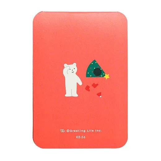 Christmas Kigurumi Pop-Up Mini Card - Bear - Image 3