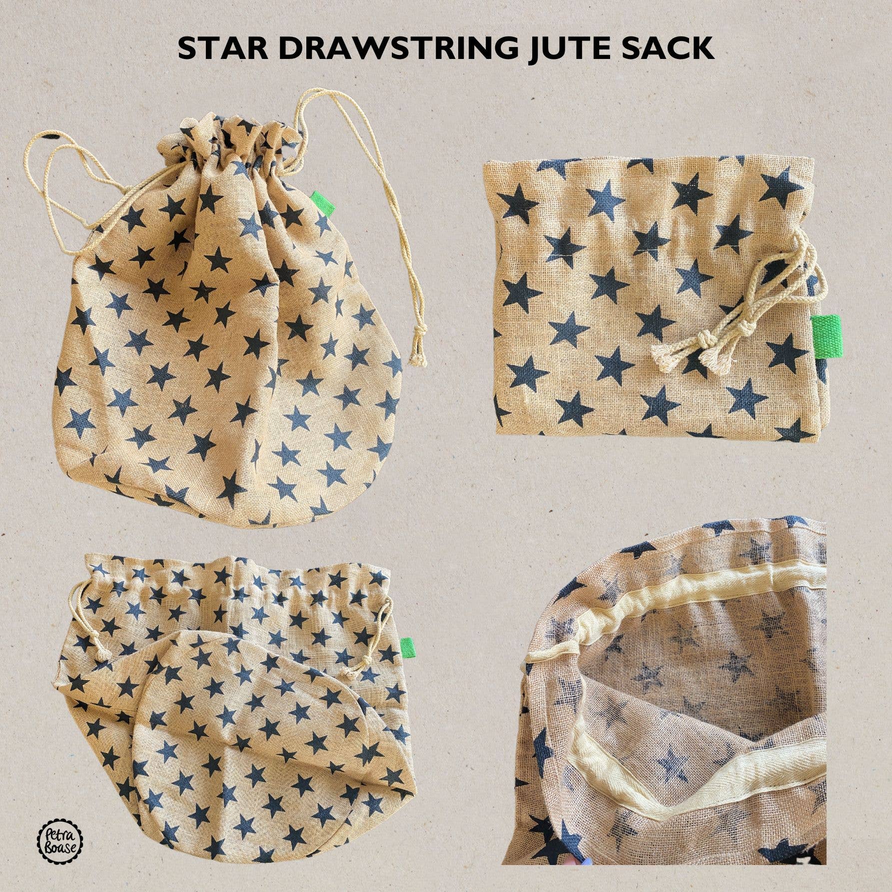 Christmas Star Sack -Black - Image 8