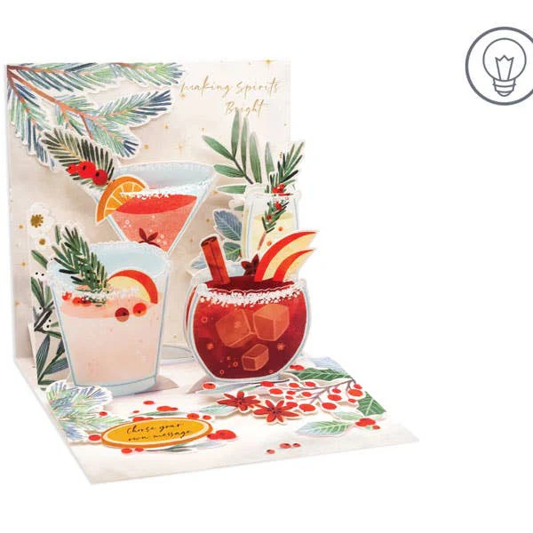 Cocktails Christmas Pop-Up Card