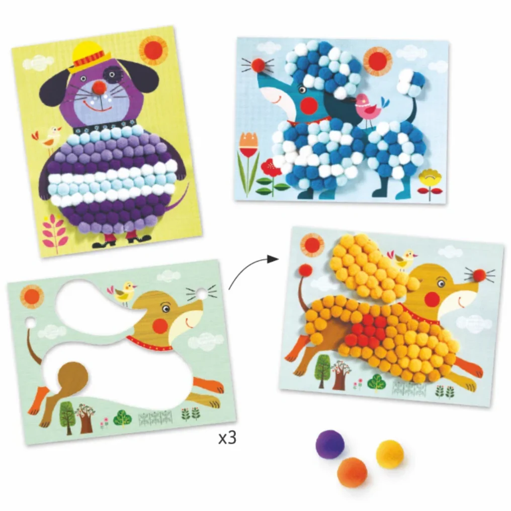 PomPom Puppies Collage Craft Kit - Image 2