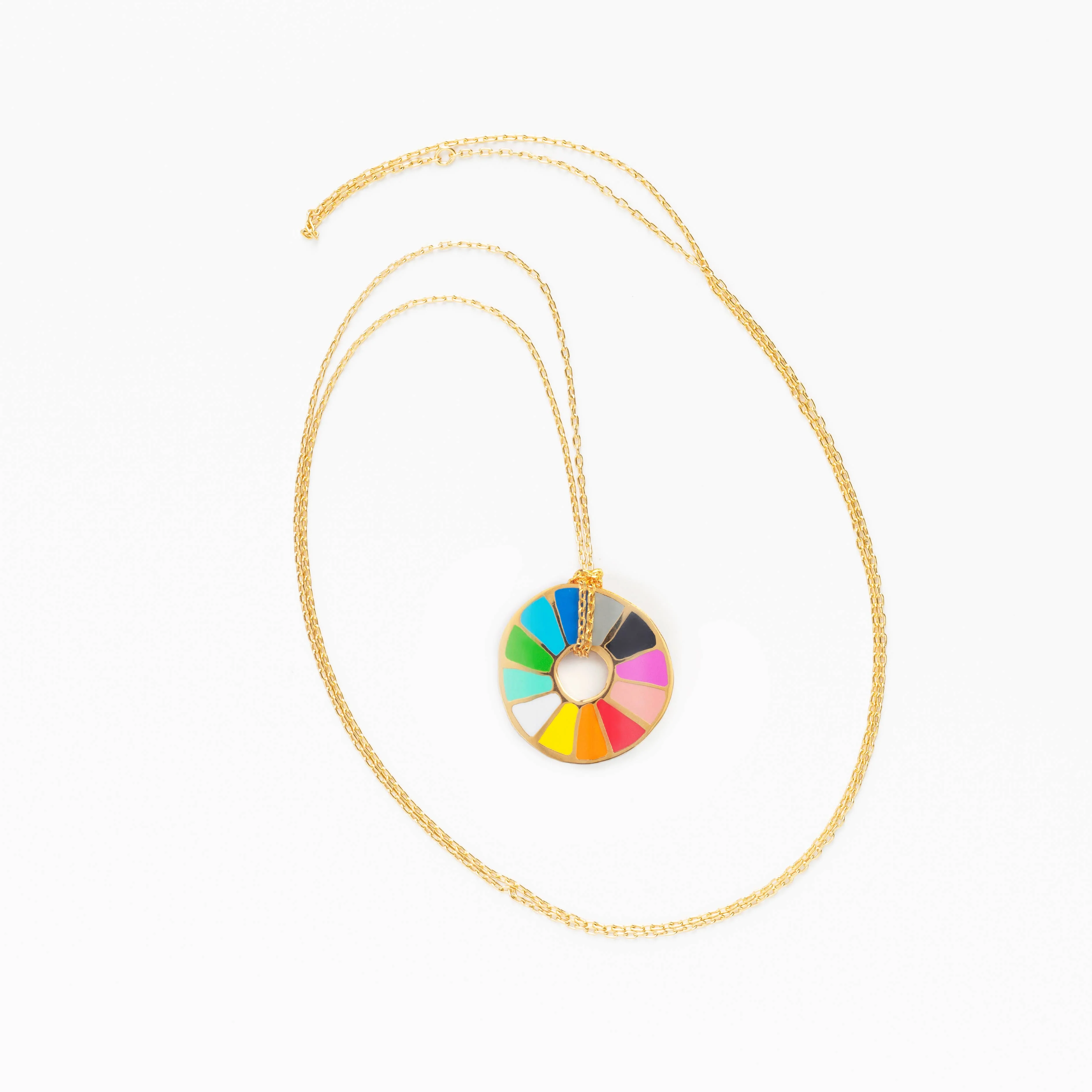 Color Wheel Pendant Necklace - Image 2
