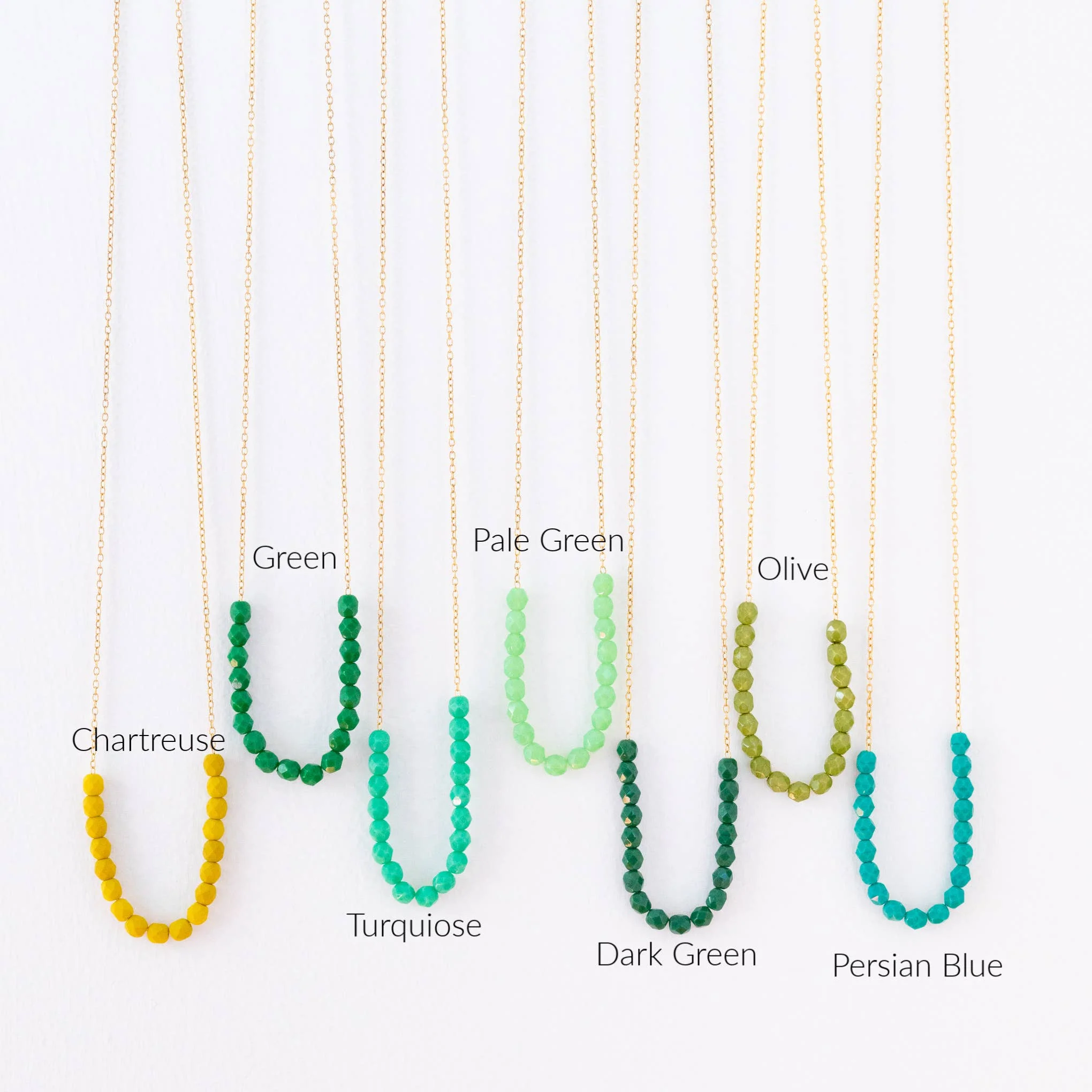 Colorful Glass Bead Necklace, Layering necklace - Image 4