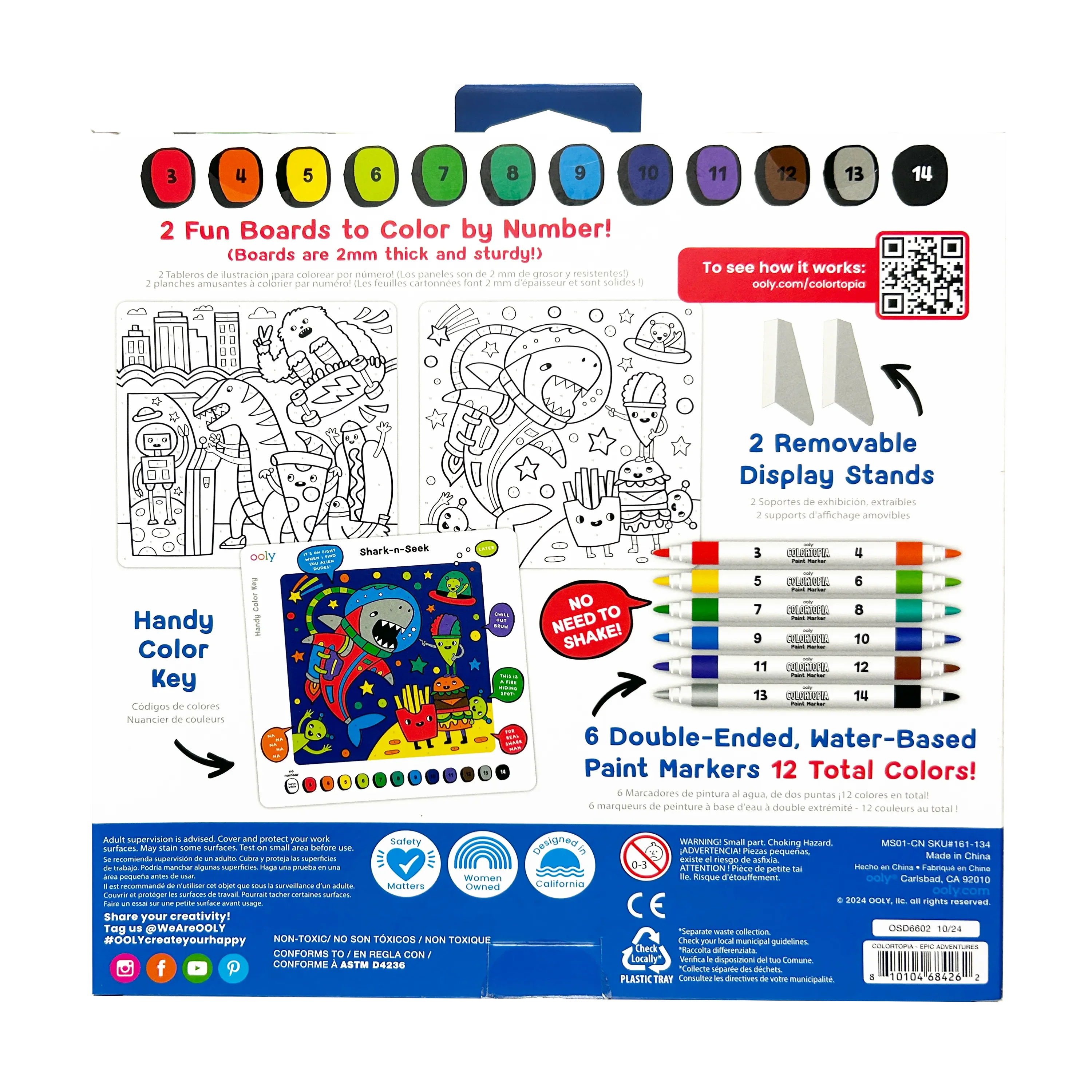 Colortopia Color by Number Paint Marker Kit - Epic Adventure - Image 8