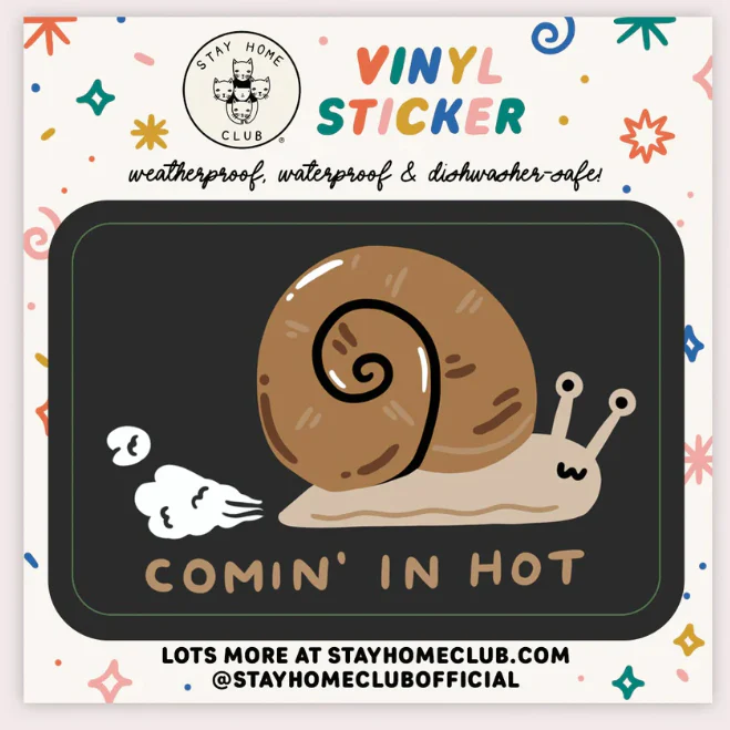 Comin' In Hot Vinyl Sticker - Image 2