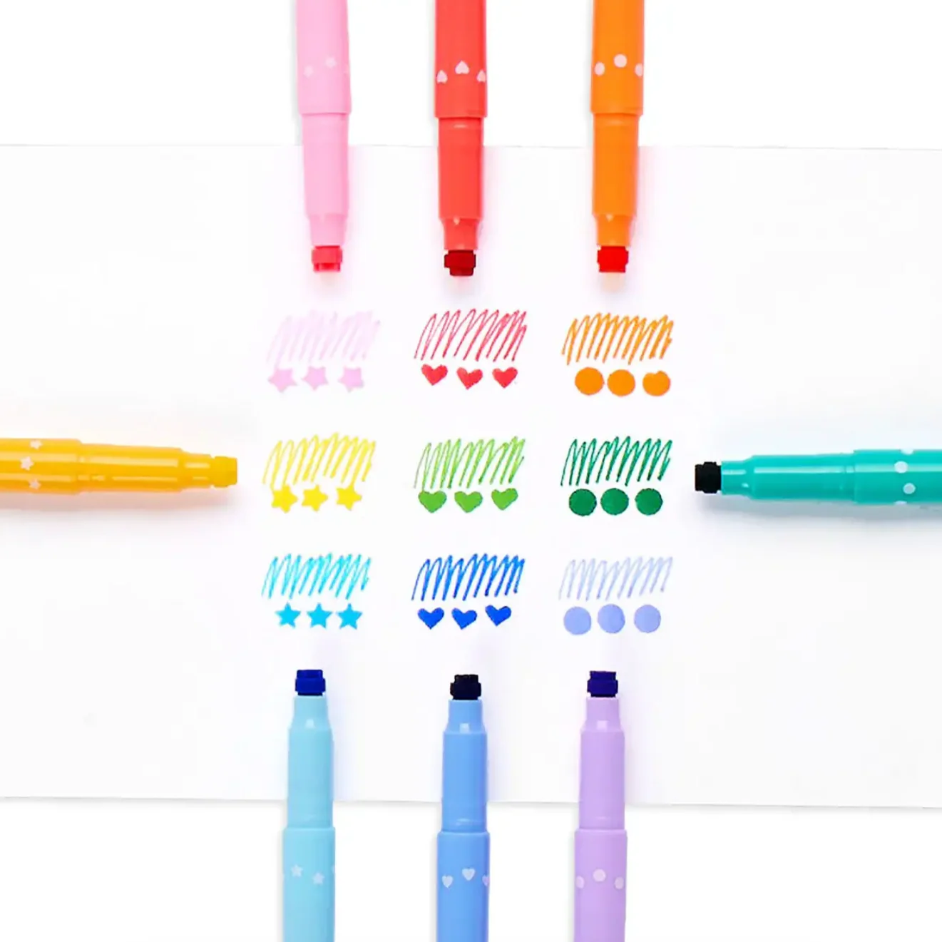 Confetti Stamp Double-Ended Markers -set of 9 - Image 3