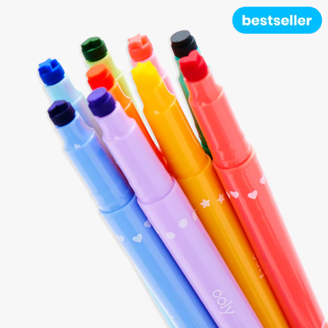 Confetti Stamp Double-Ended Markers -set of 9 - Image 4