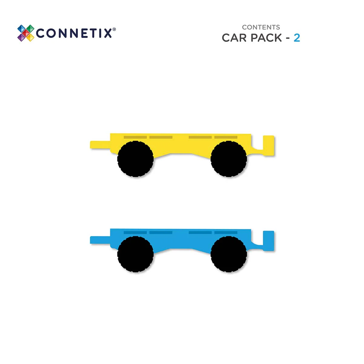 CONNETIX Magnetic Tiles Rainbow Car Pack - 2 Pcs - Image 8