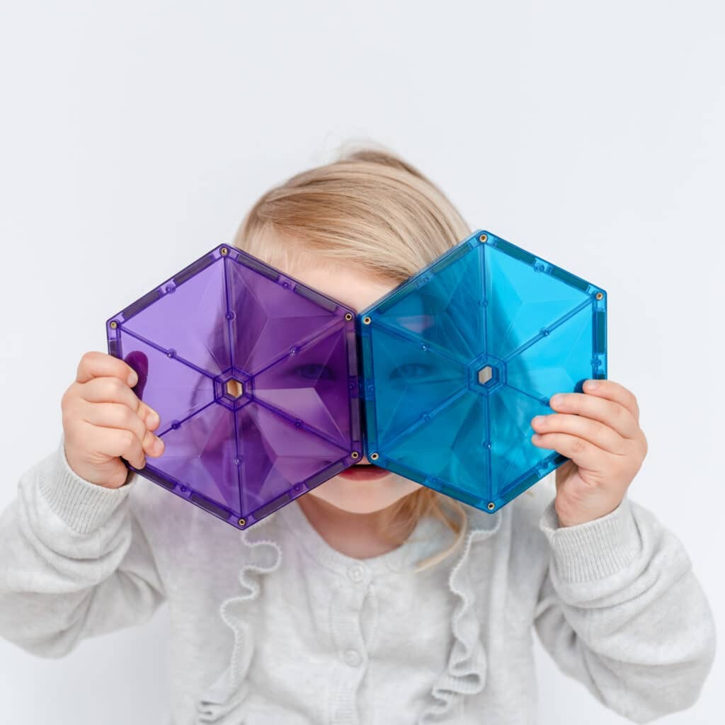 CONNETIX Magnetic Tiles Rainbow Geometry Pack - 30 Pcs - Image 8