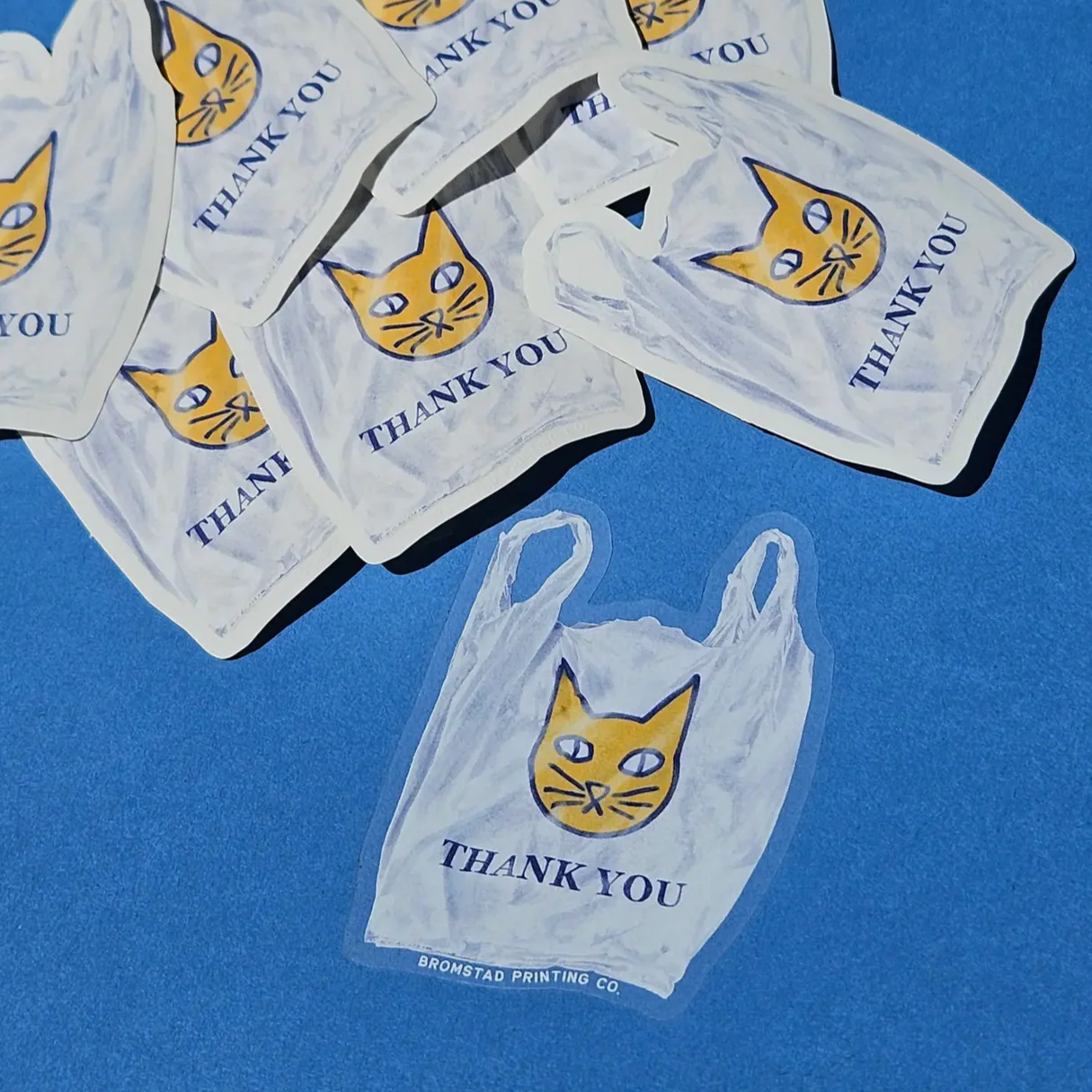 Convenience Store Bag Cat Clear Sticker