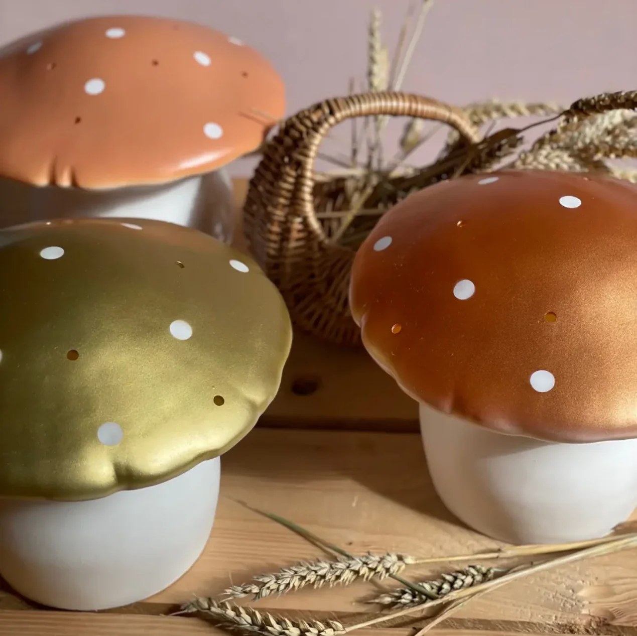 Copper Mushroom Lamp Medium - Image 2