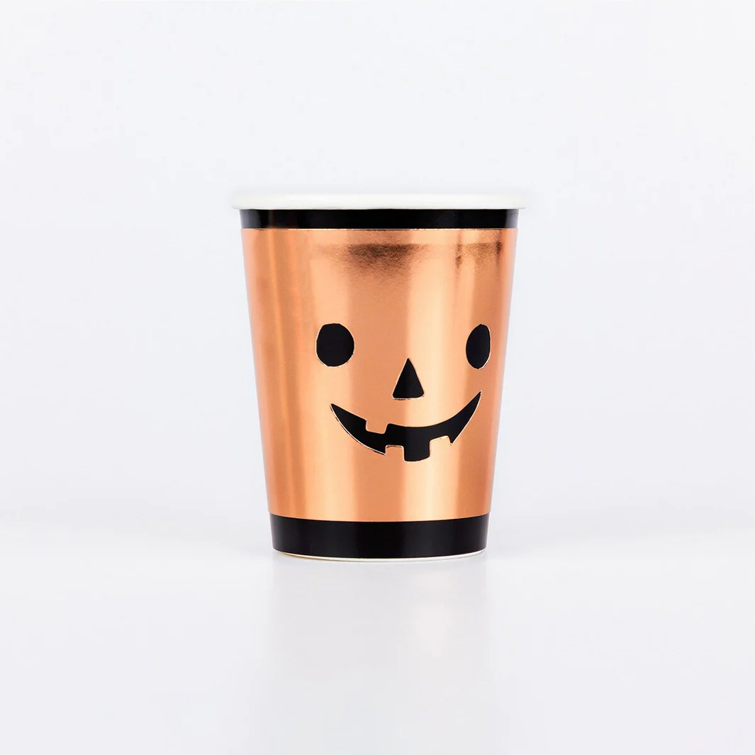 Copper Pumpkin Cups (x8)