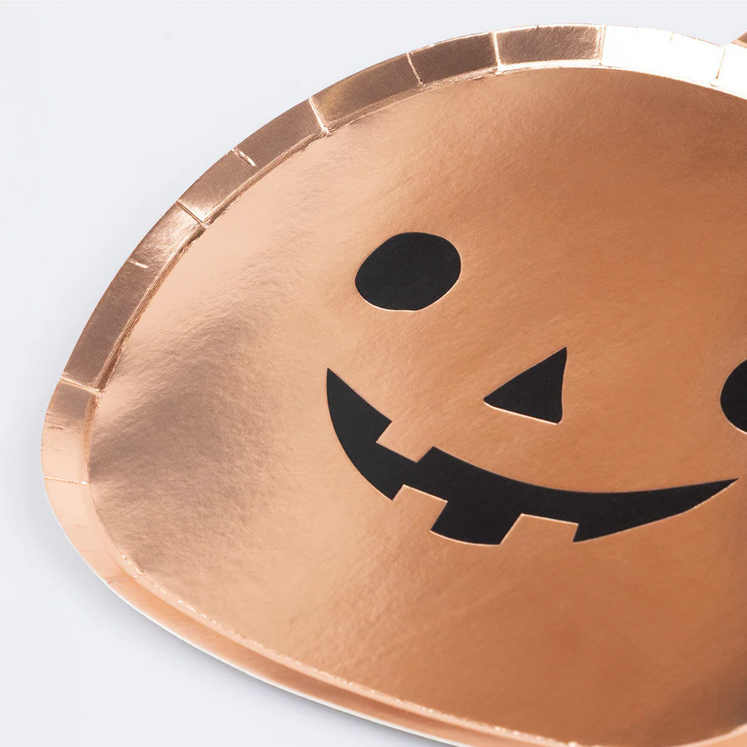 Copper Pumpkin Plates (x8) - Image 3