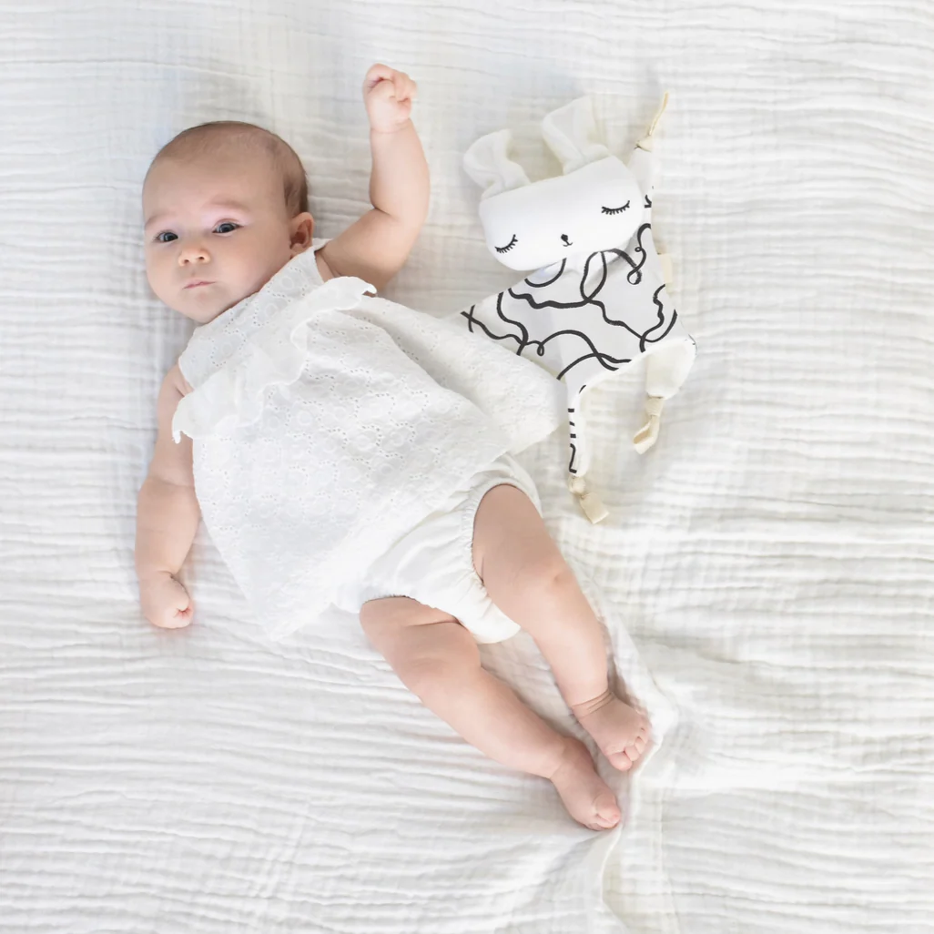 Organic Cuddle Bunny Lovie -ribbons - Image 4