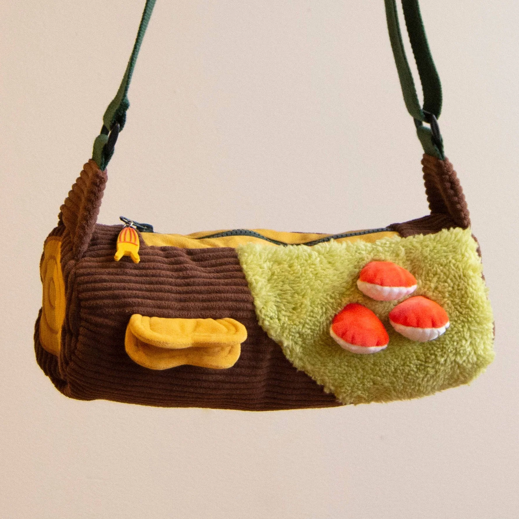 Corduroy Log Crossbody Bag