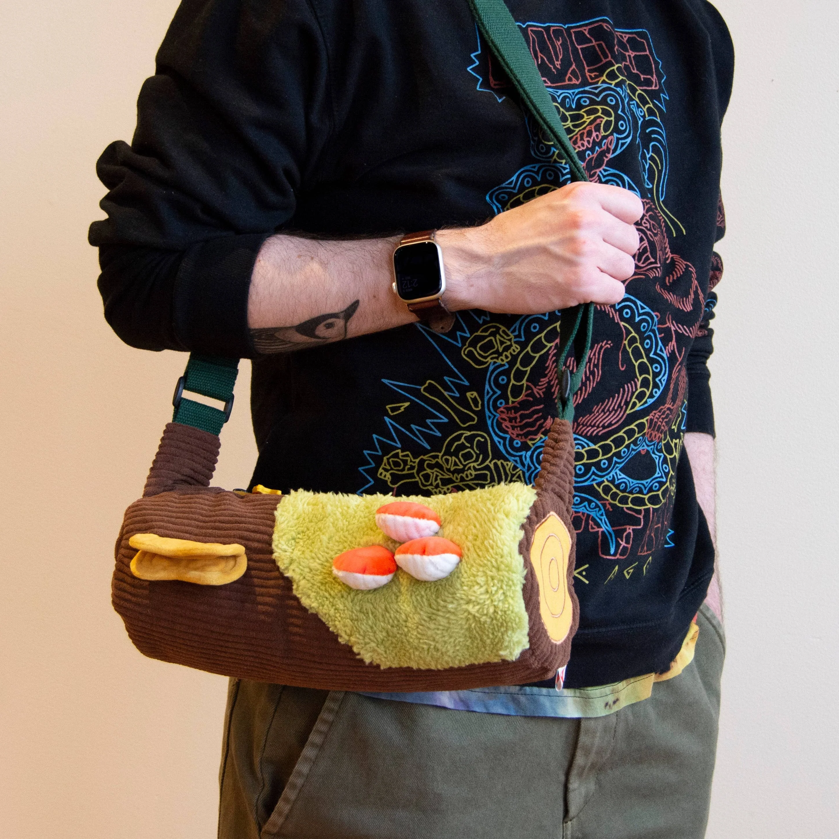 Corduroy Log Crossbody Bag - Image 2