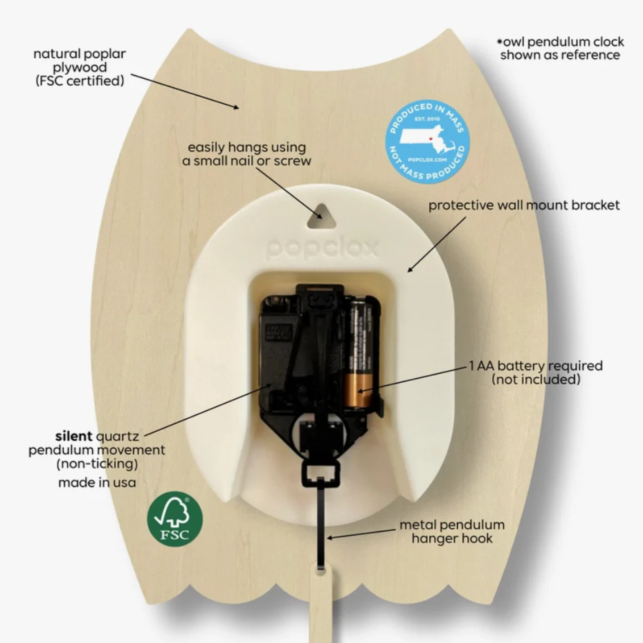 Corgi Pendulum Clock -wood - Image 5