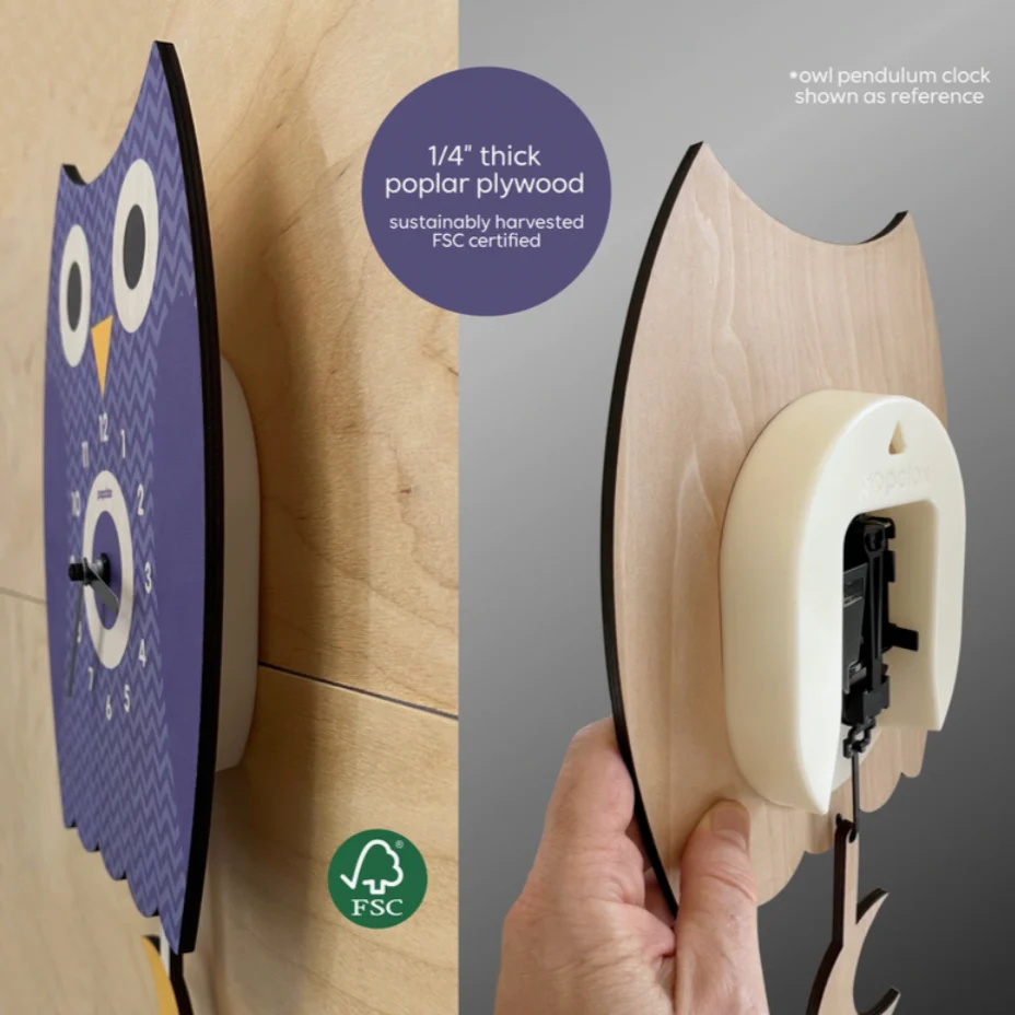 Corgi Pendulum Clock -wood - Image 6