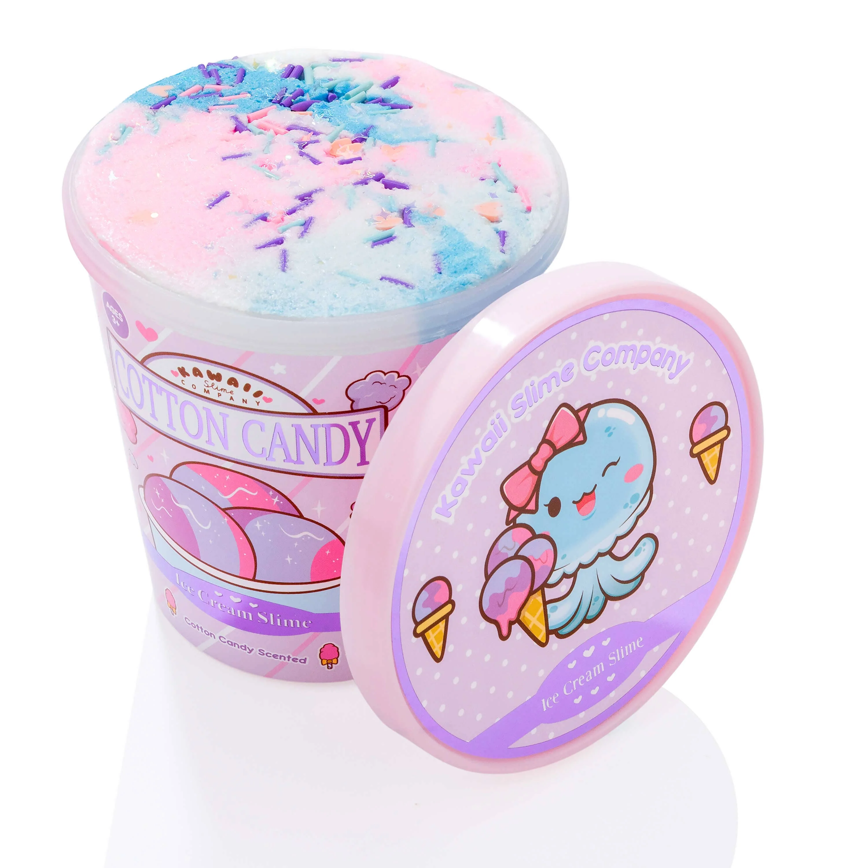 Cotton Candy Scented Ice Cream Pint Slime - Image 10